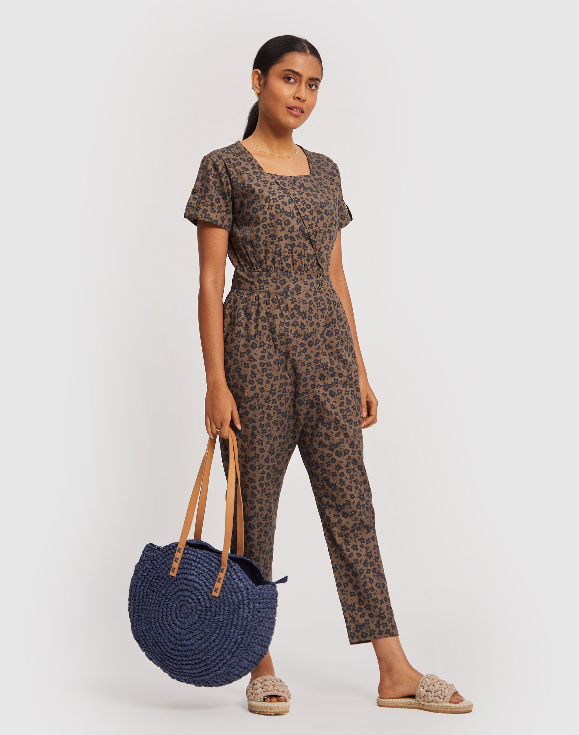 reistor spotted overlap jumpsuit