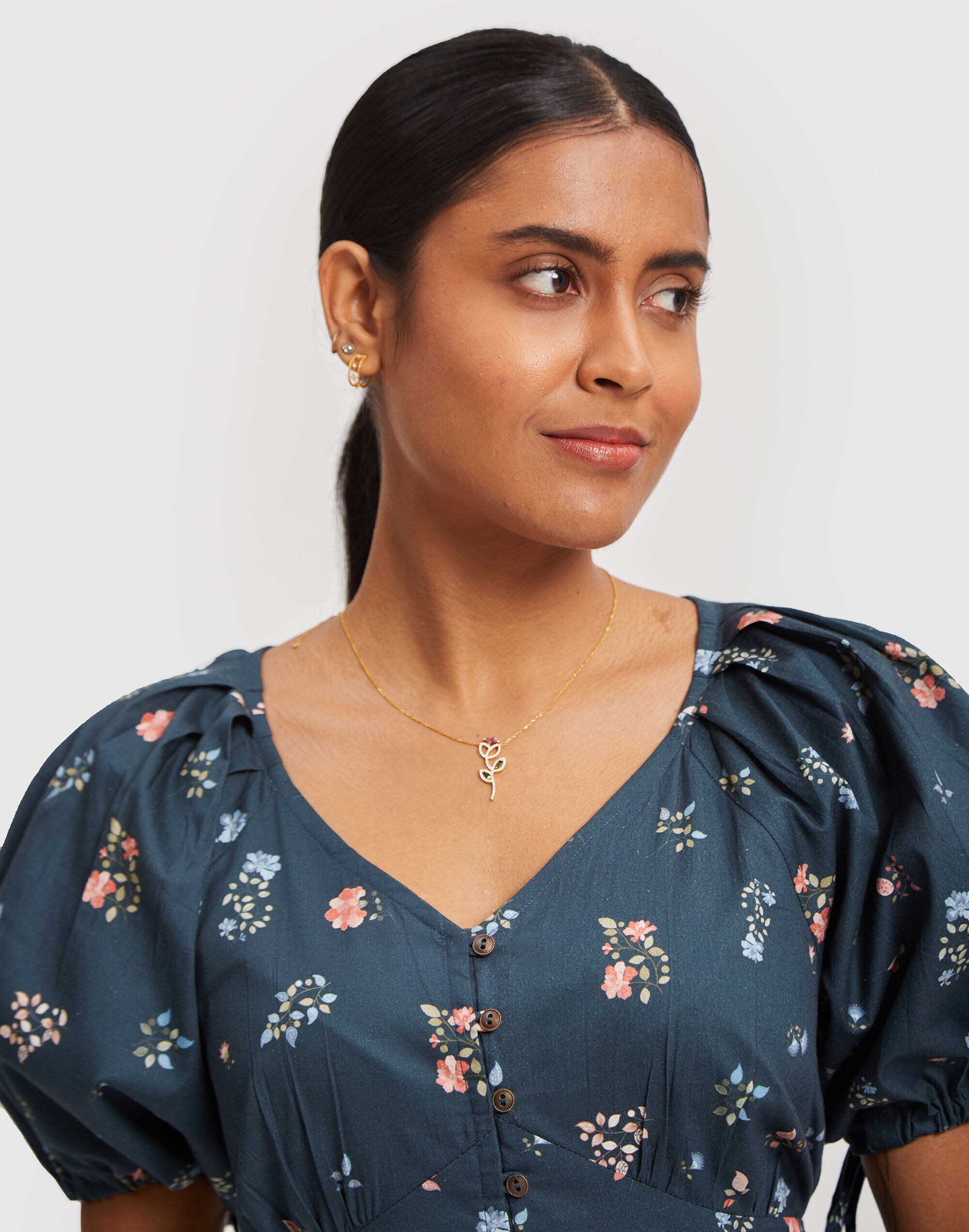 Madewell x Reistor Puff Sleeve Midi Dress