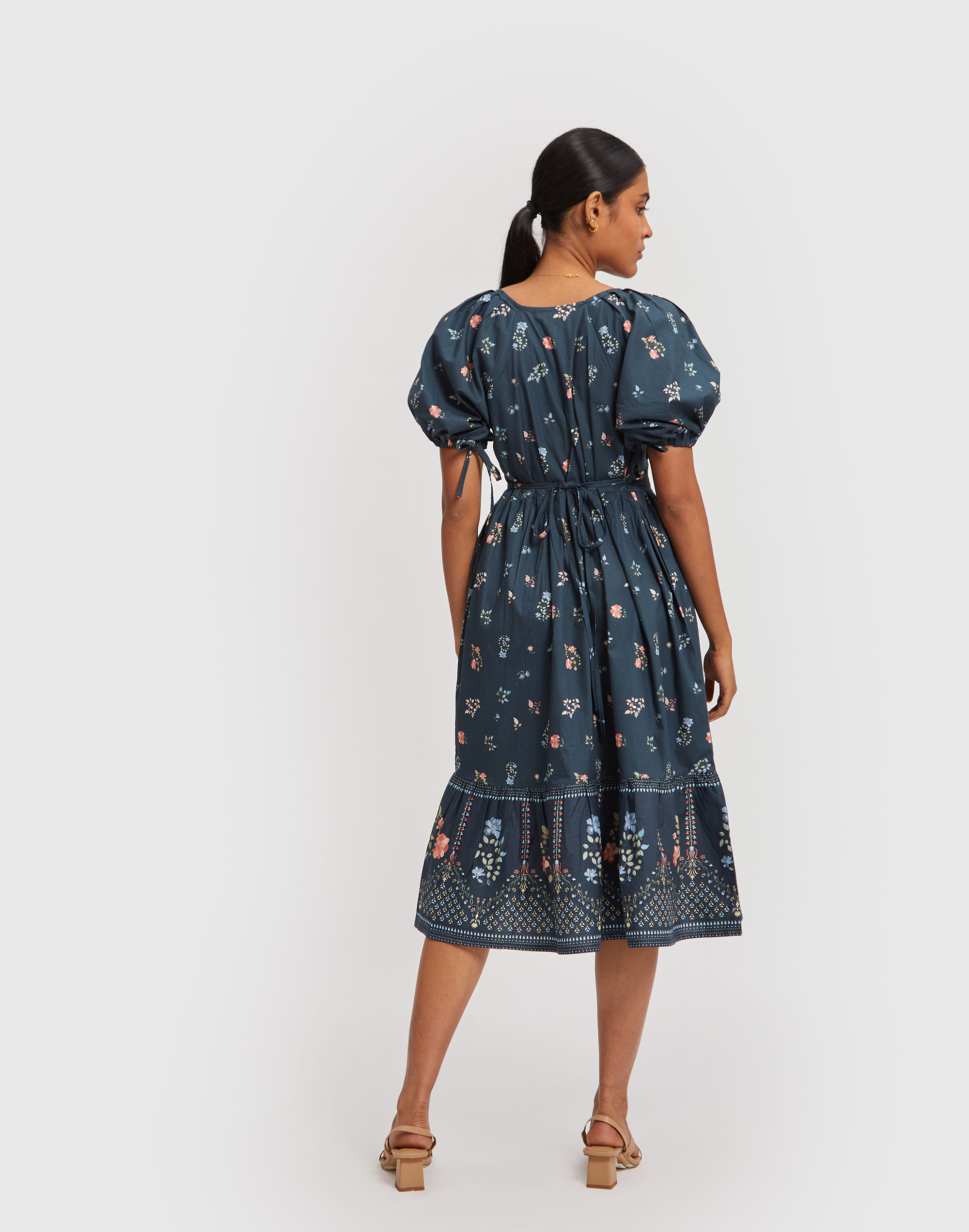 Madewell x Reistor Puff Sleeve Midi Dress