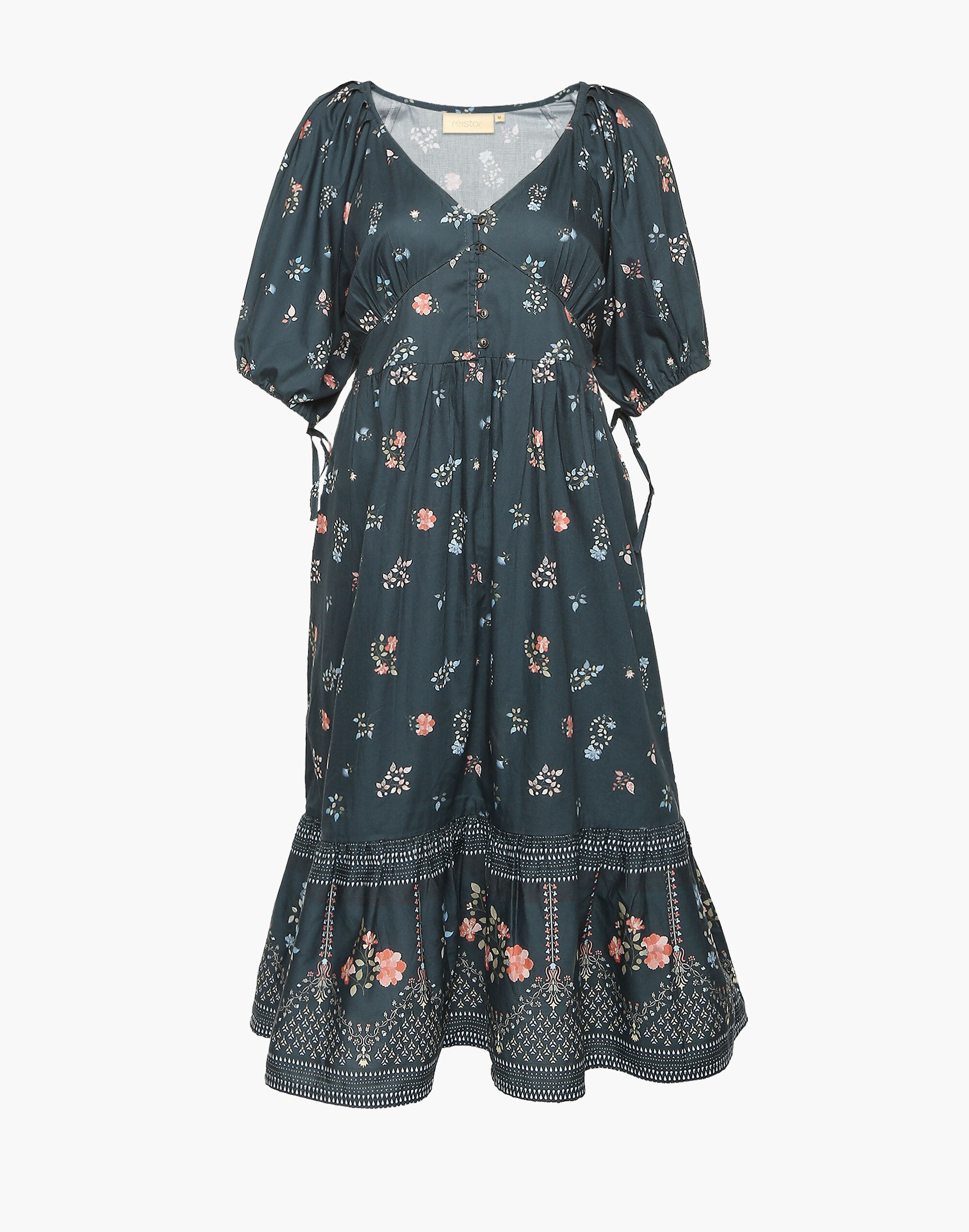 Madewell x Reistor Puff Sleeve Midi Dress