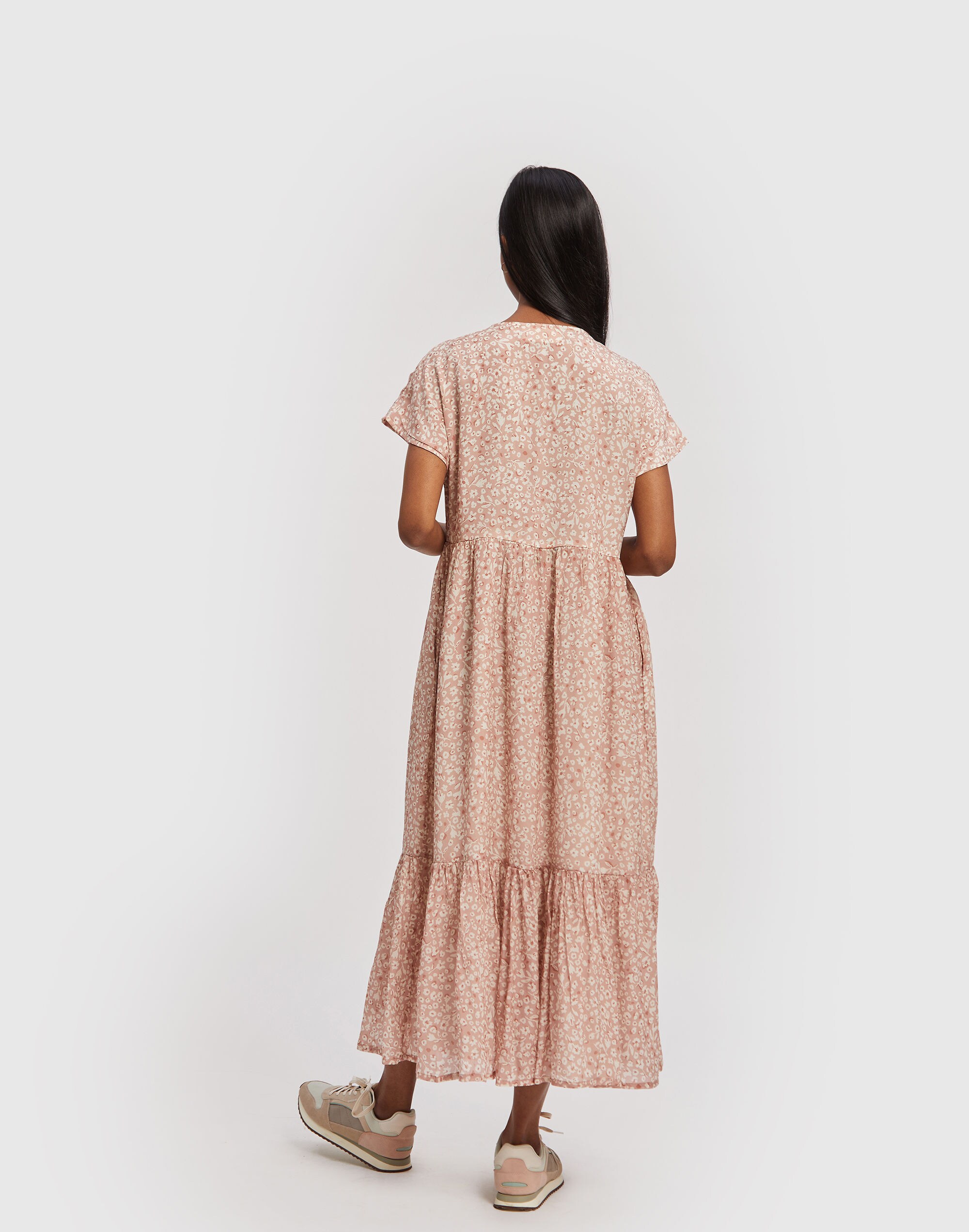 Reistor Midi Tiered Shirt Dress