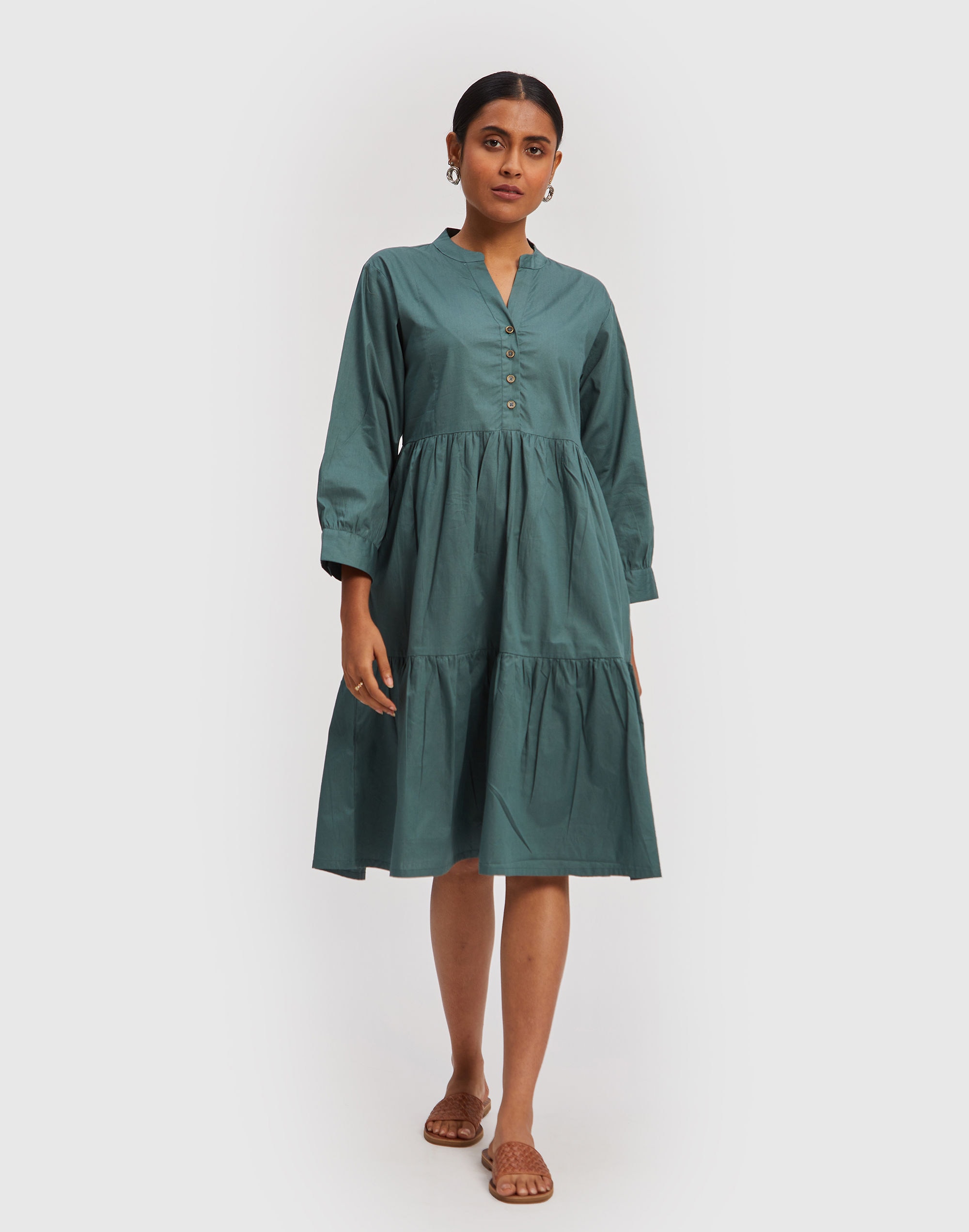 reistor ruched midi dress