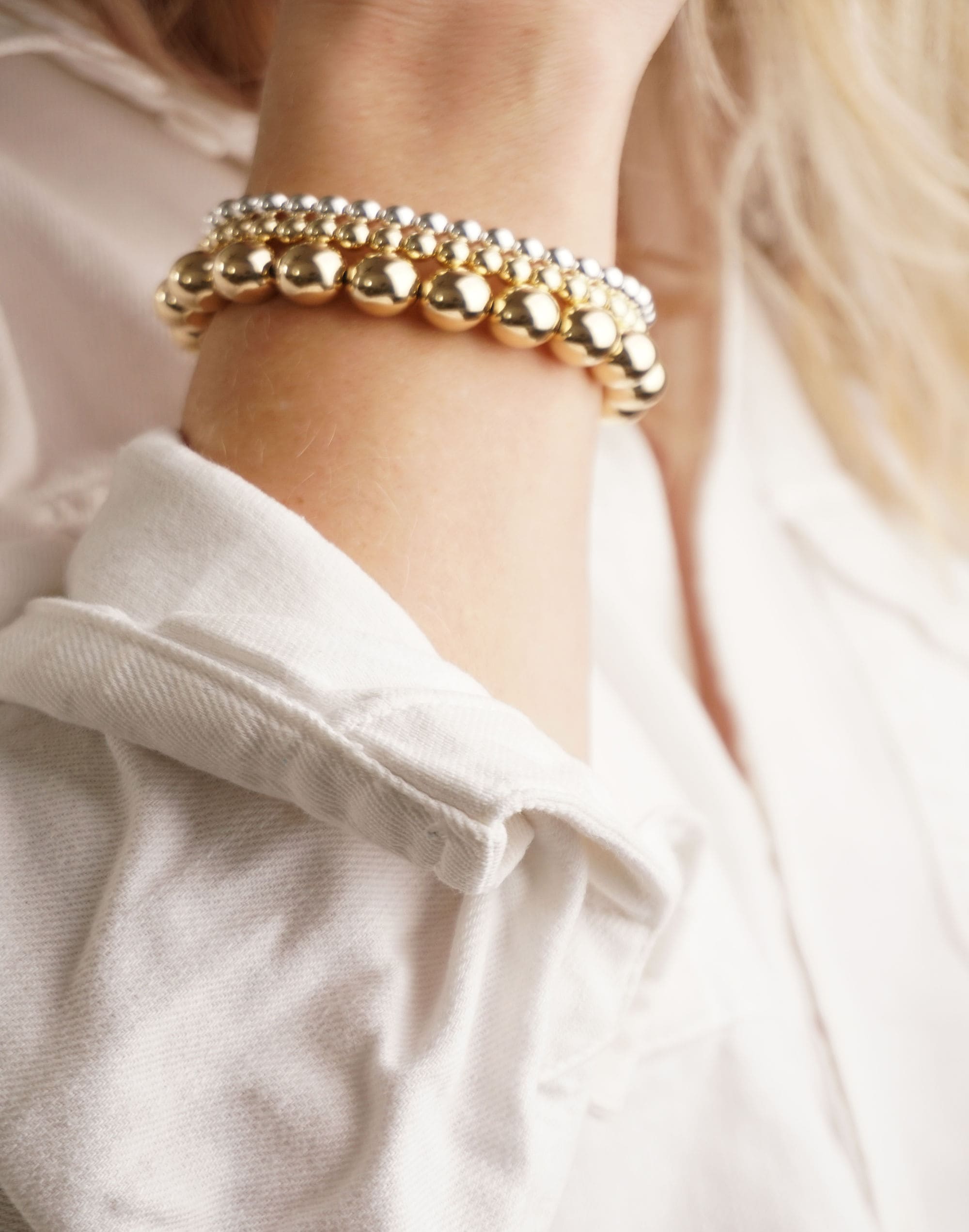 Charlotte Cauwe Studio Bead Bracelet in Gold 5mm