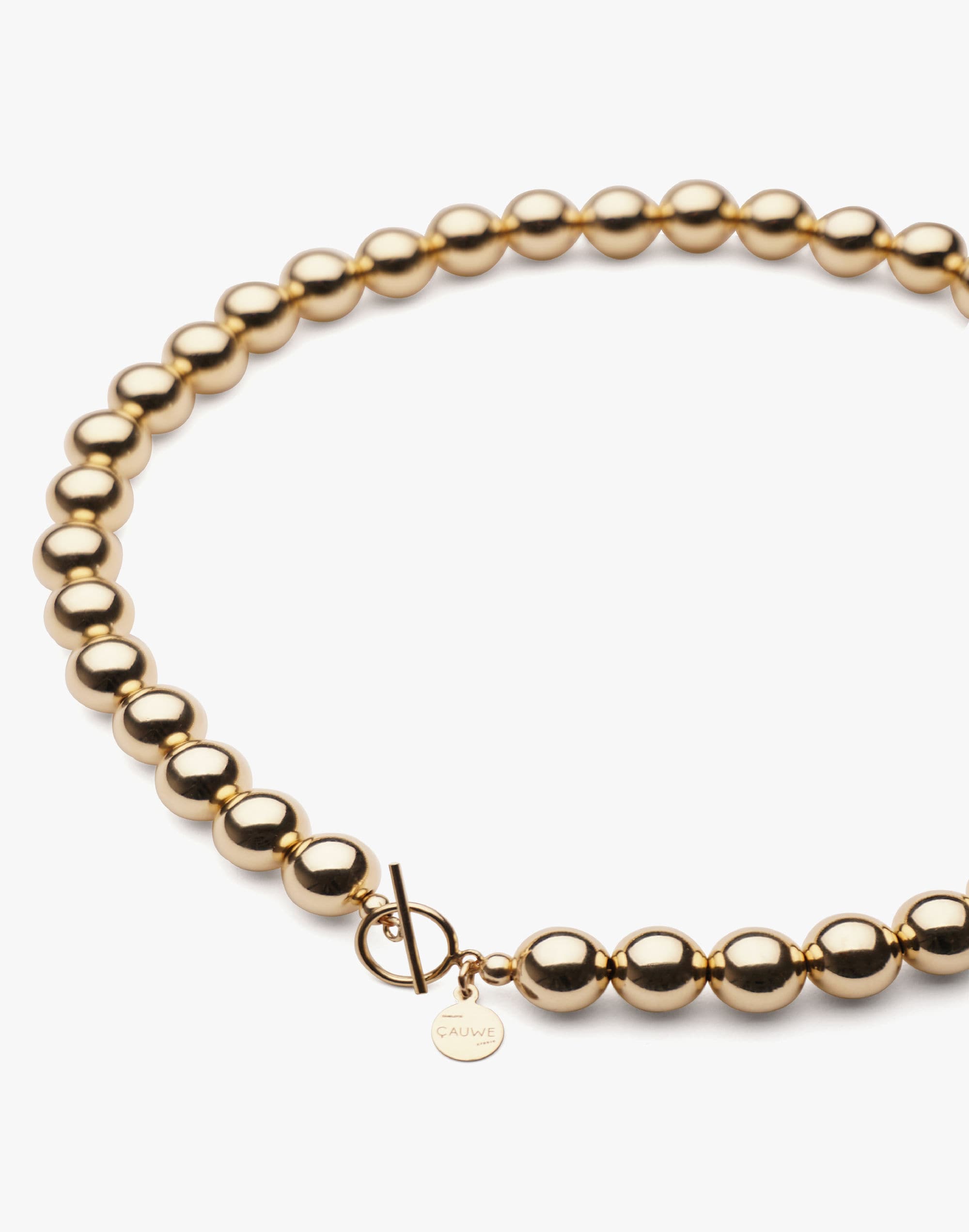 Charlotte Cauwe Studio Bead Necklace in Gold 10mm