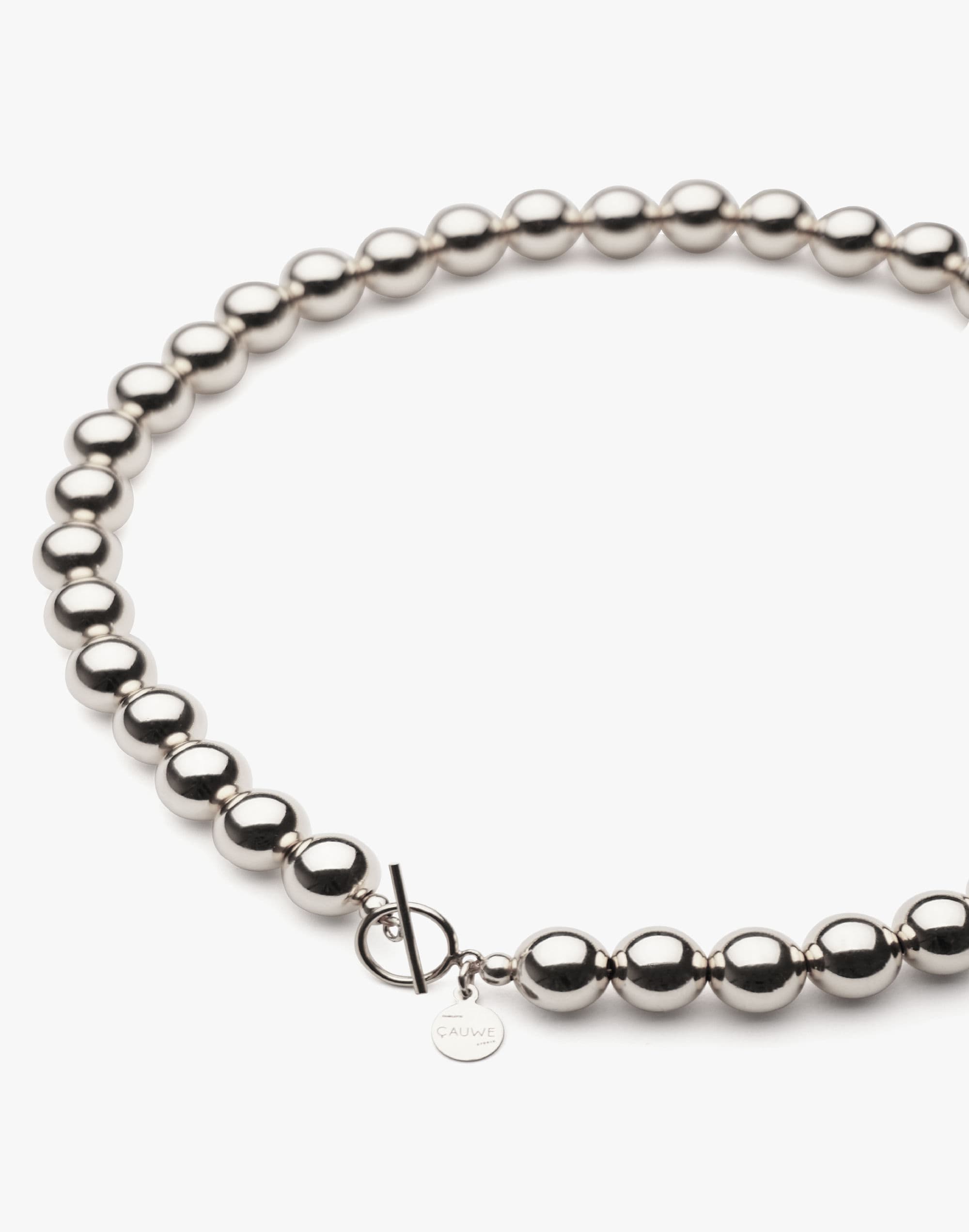 Charlotte Cauwe Studio Bead Necklace in Sterling Silver 10mm