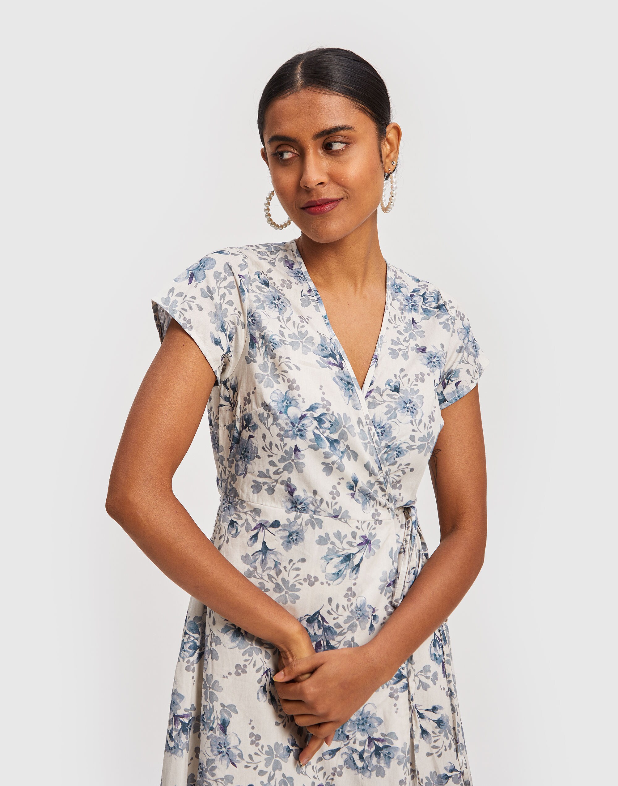 Reistor White Maxi Wrap Dress