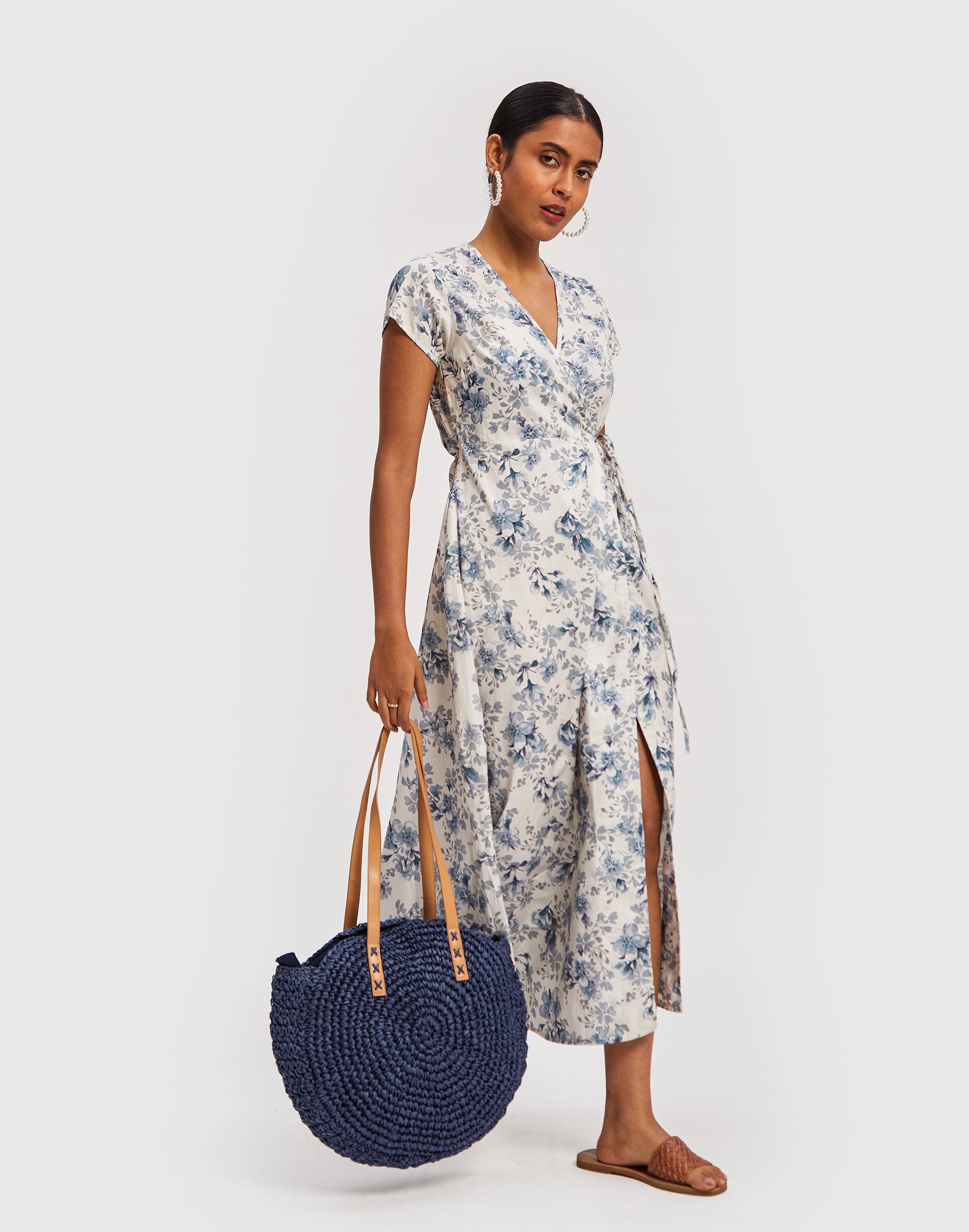 Reistor White Maxi Wrap Dress