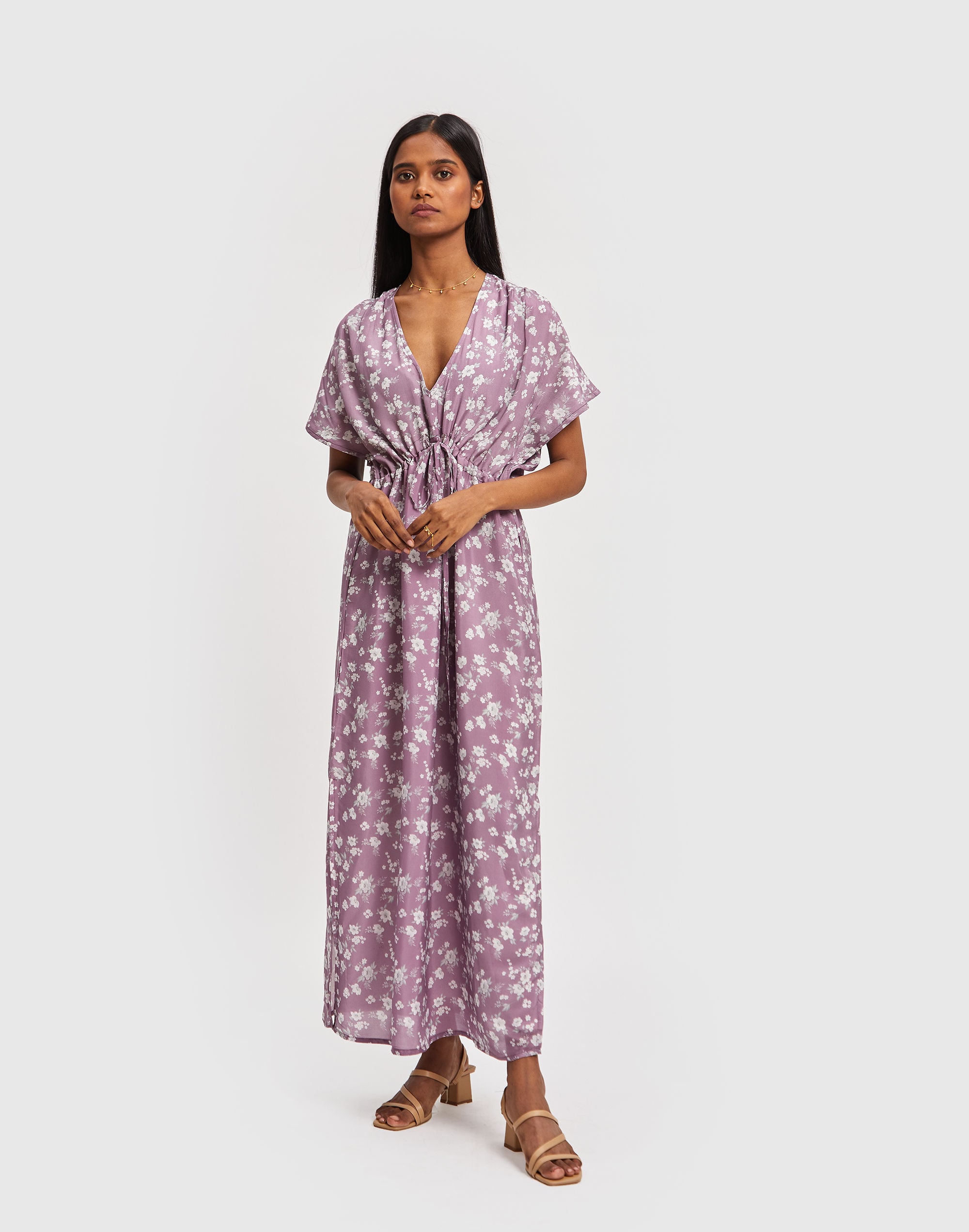 reistor maxi gathered dress