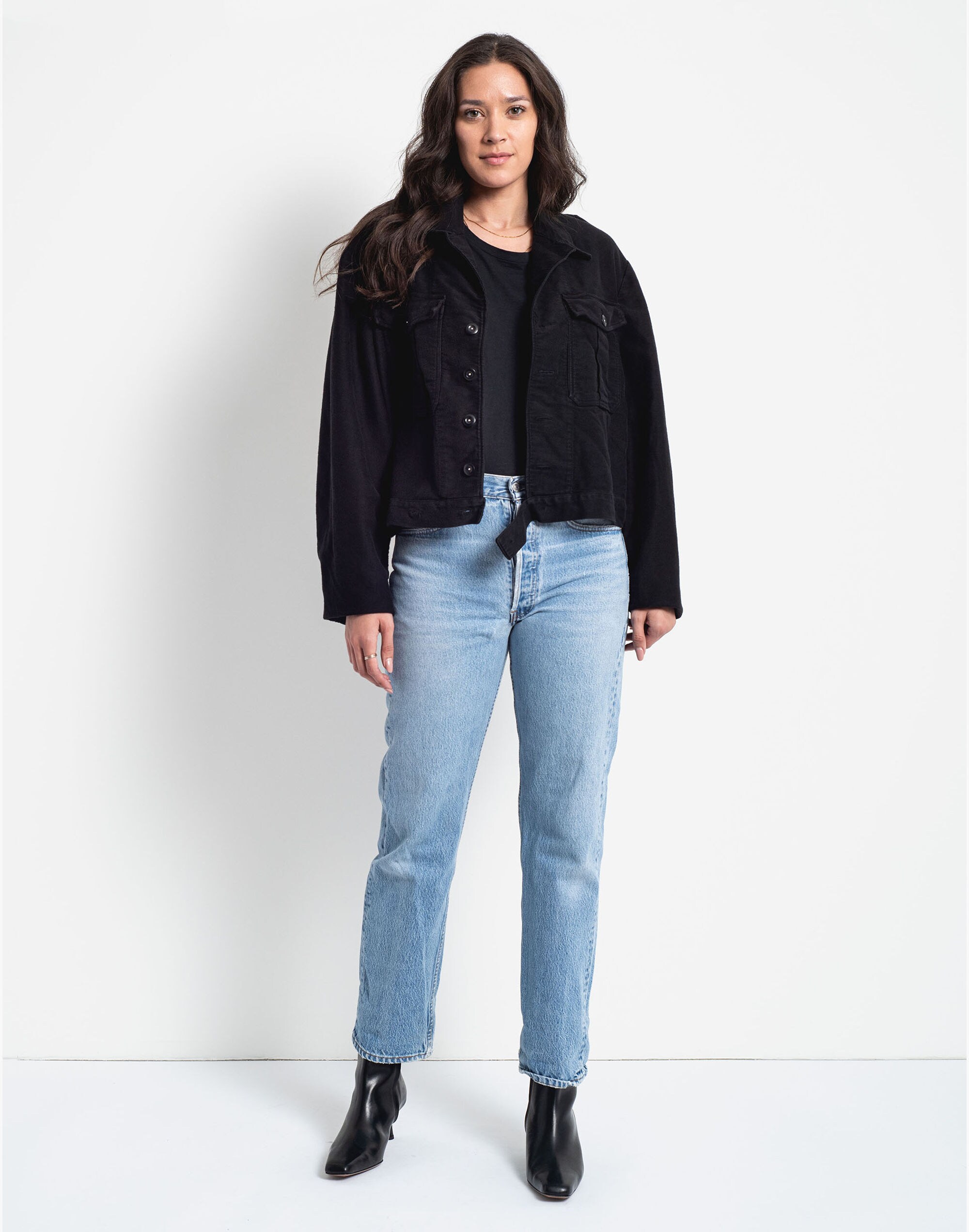 Rawson™ Vintage Black Moleskin Moto Jacket