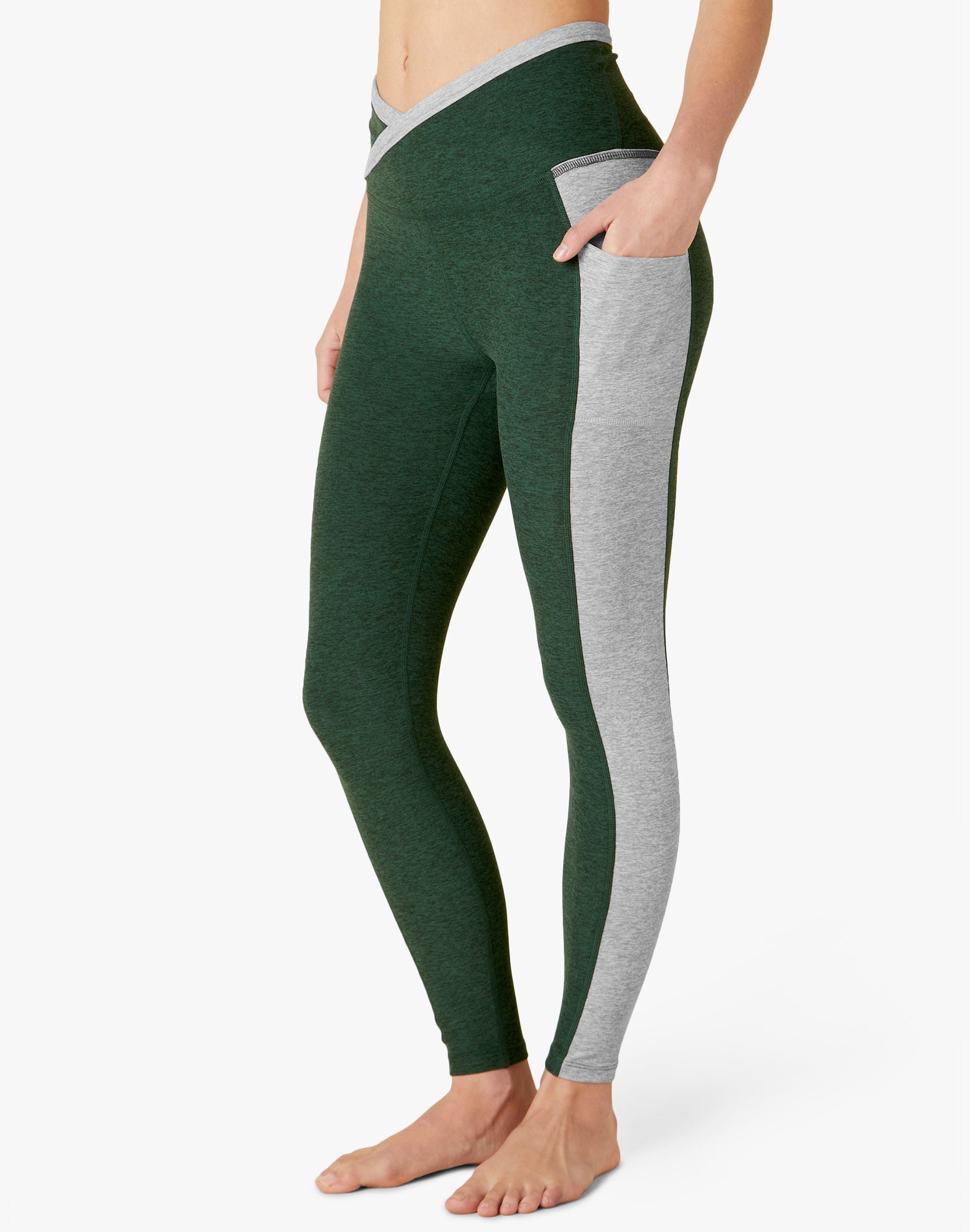 beyond yoga spacedye on block high waisted midi legging