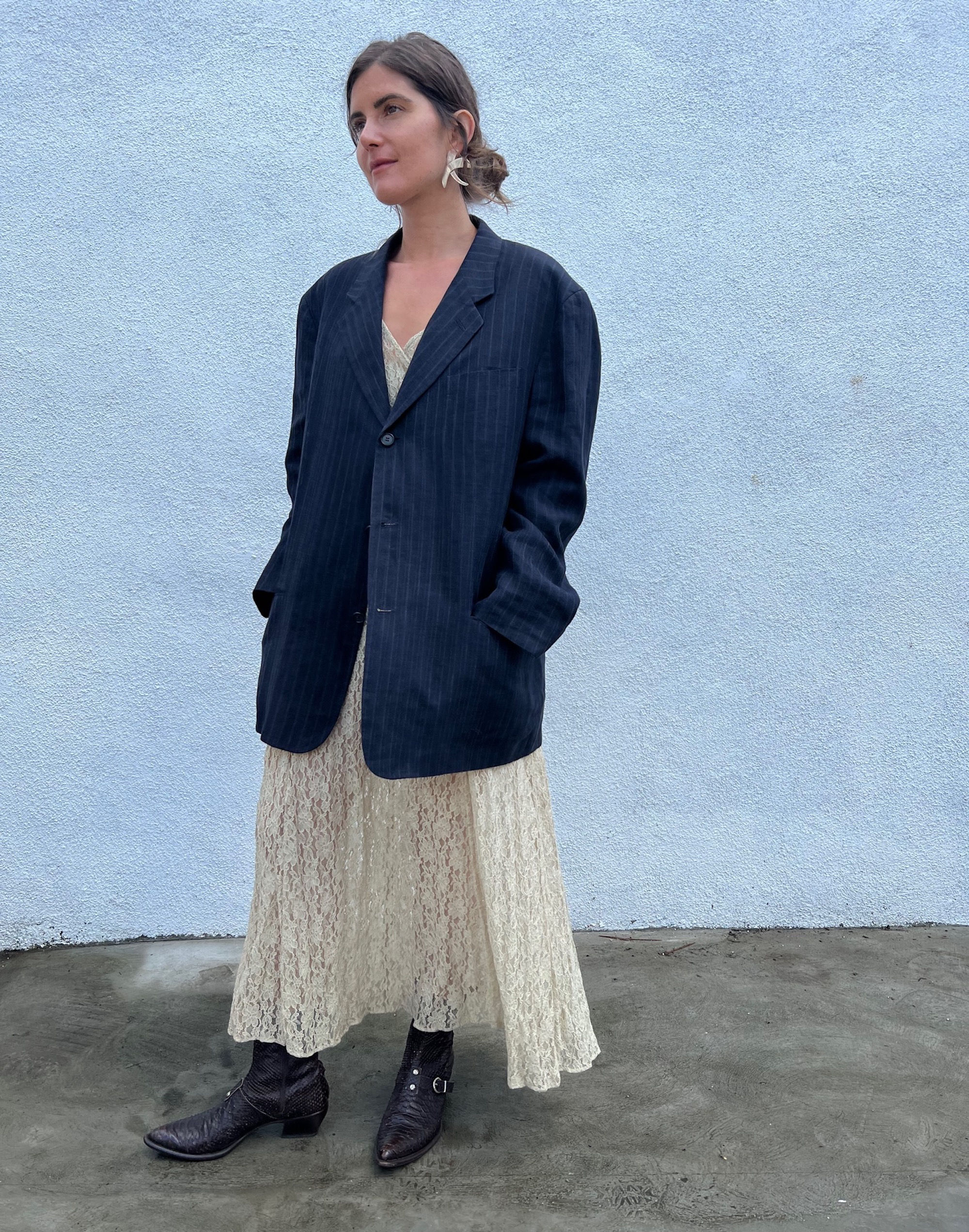 people of 2morrow dkny linen striped blazer