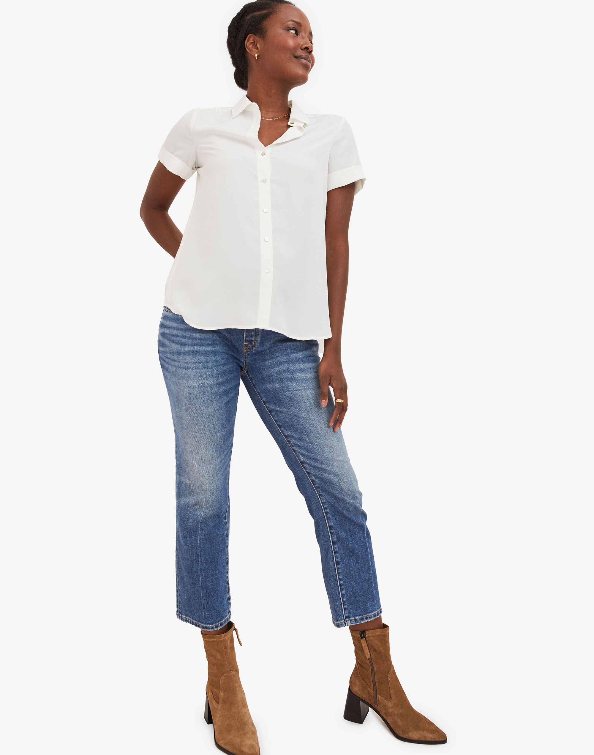 HATCH Collection the Over Bump Straight Maternity Jean