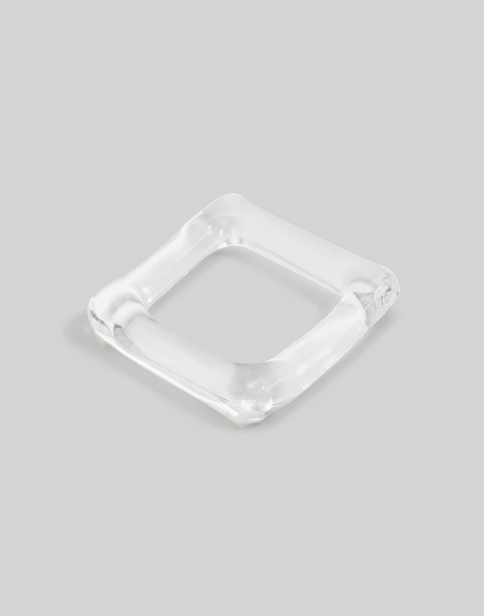 Jane D'Arensbourg Clear Glass Square Ring