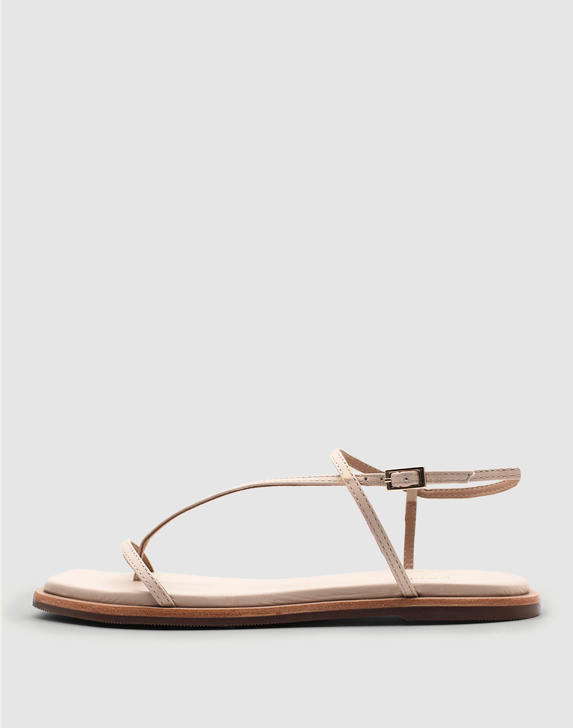 KAANAS Alayta Square-Toe Naked Sandals
