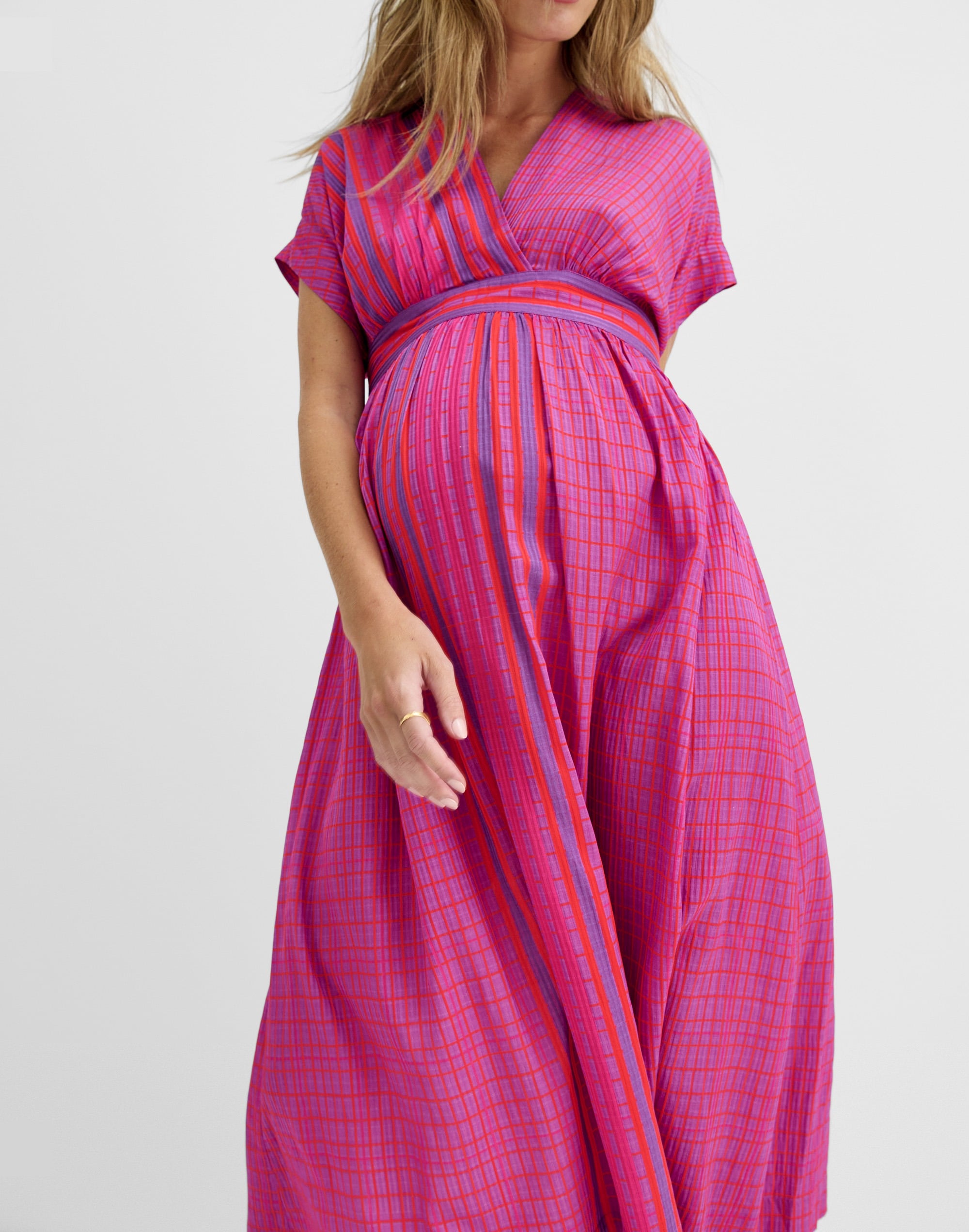 HATCH Collection The Plaid Carolina Maternity Dress