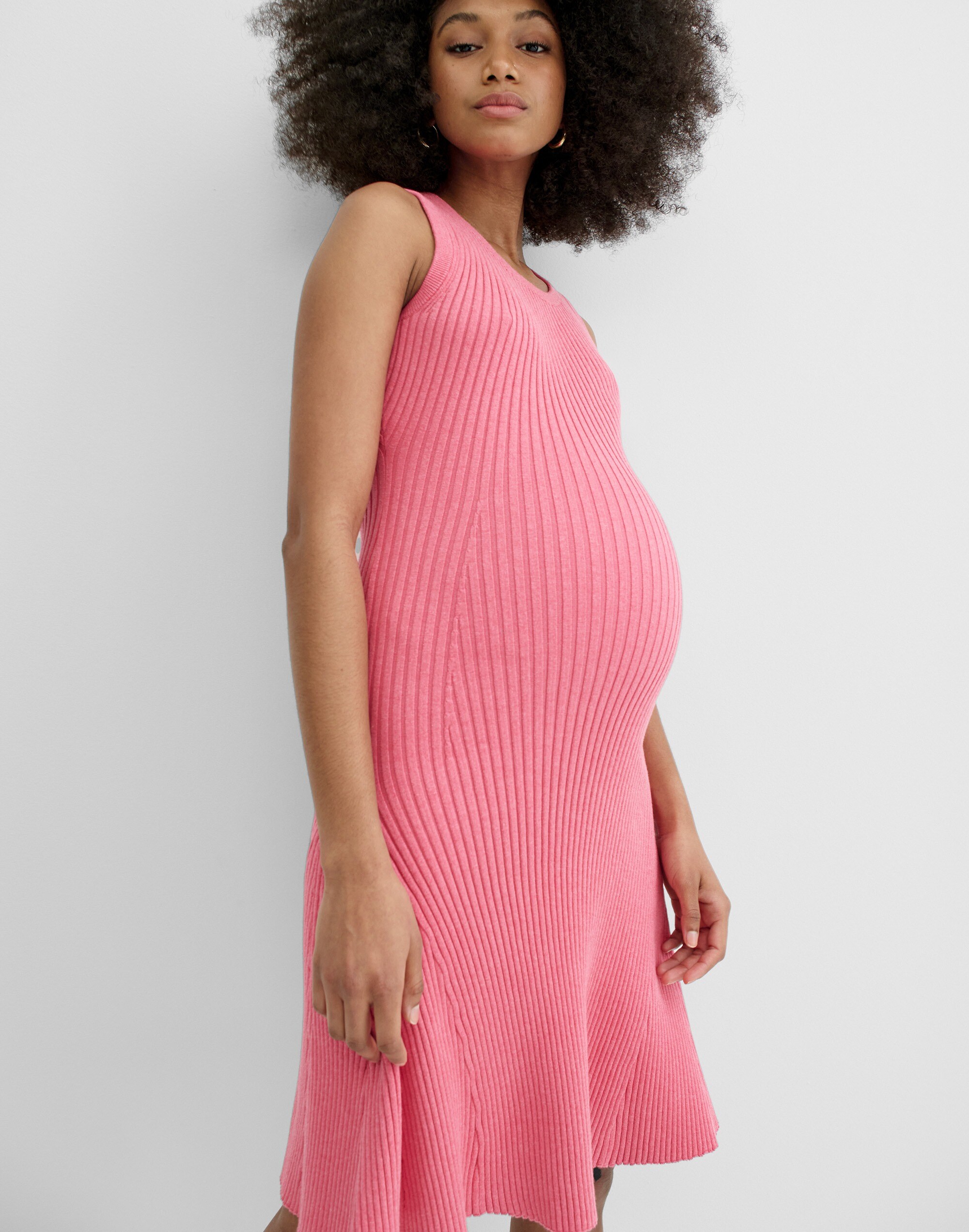 HATCH Collection The Alexis Ribbed Knit Maternity Dress