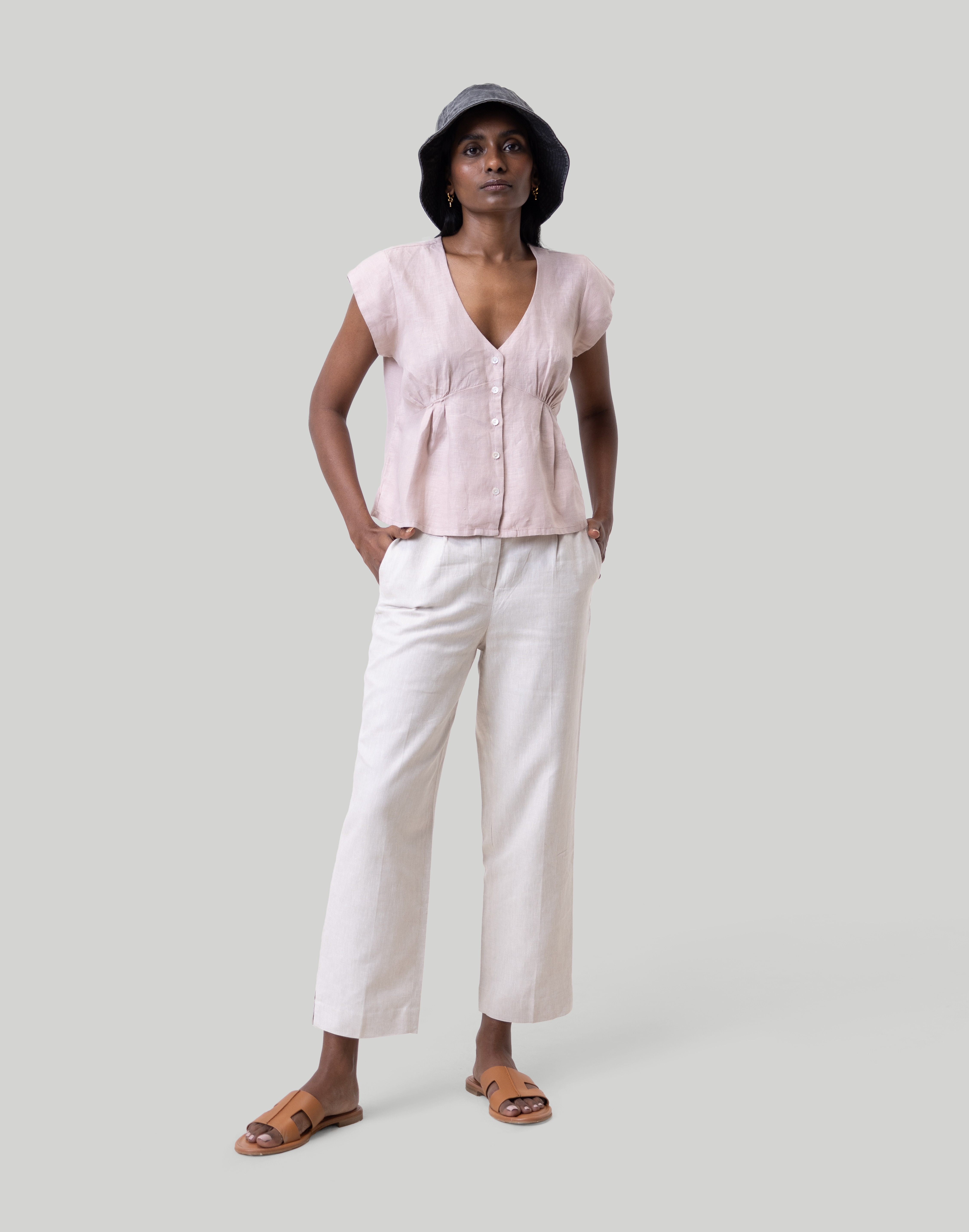 reistor deep v-neck top