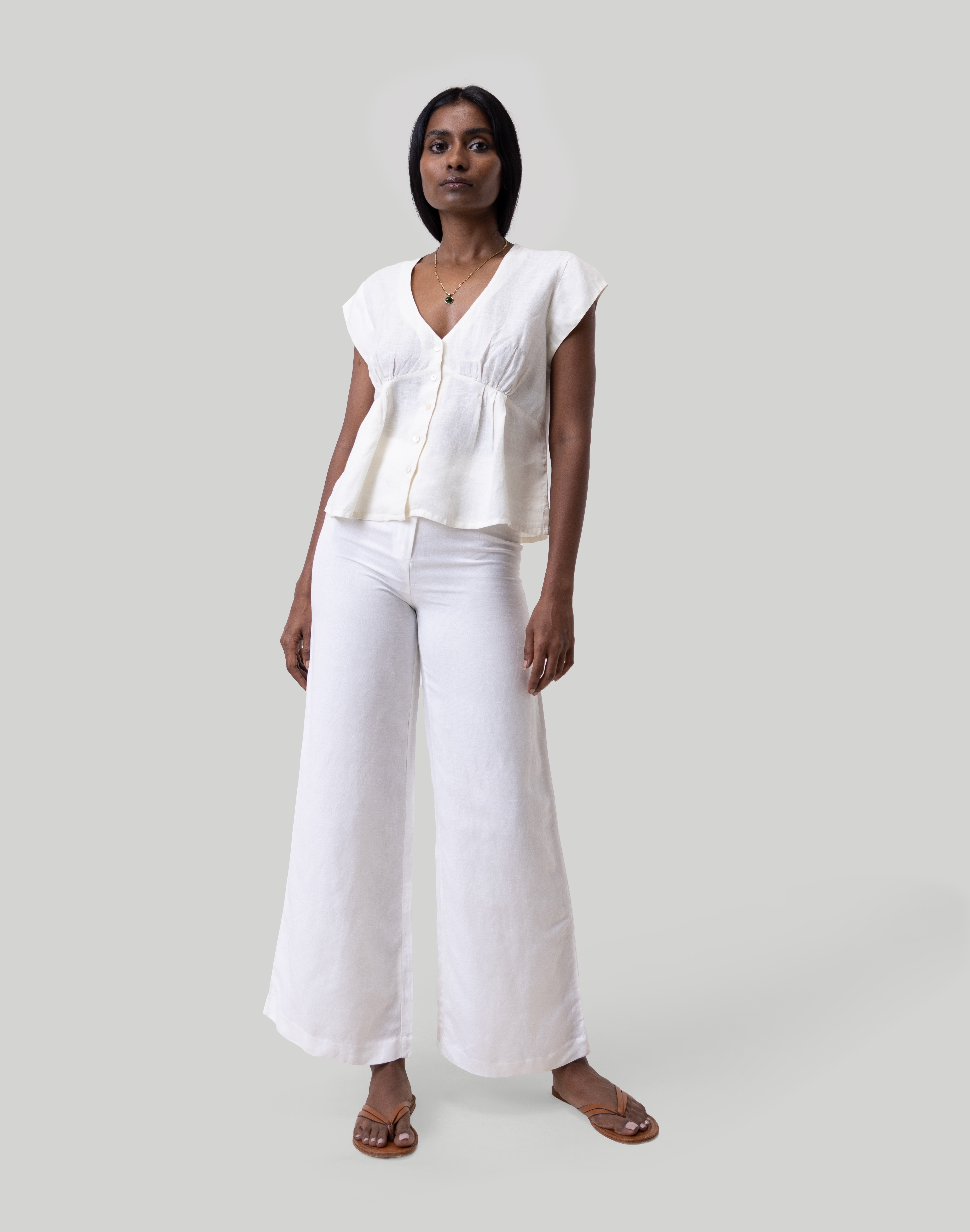 reistor deep v-neck top