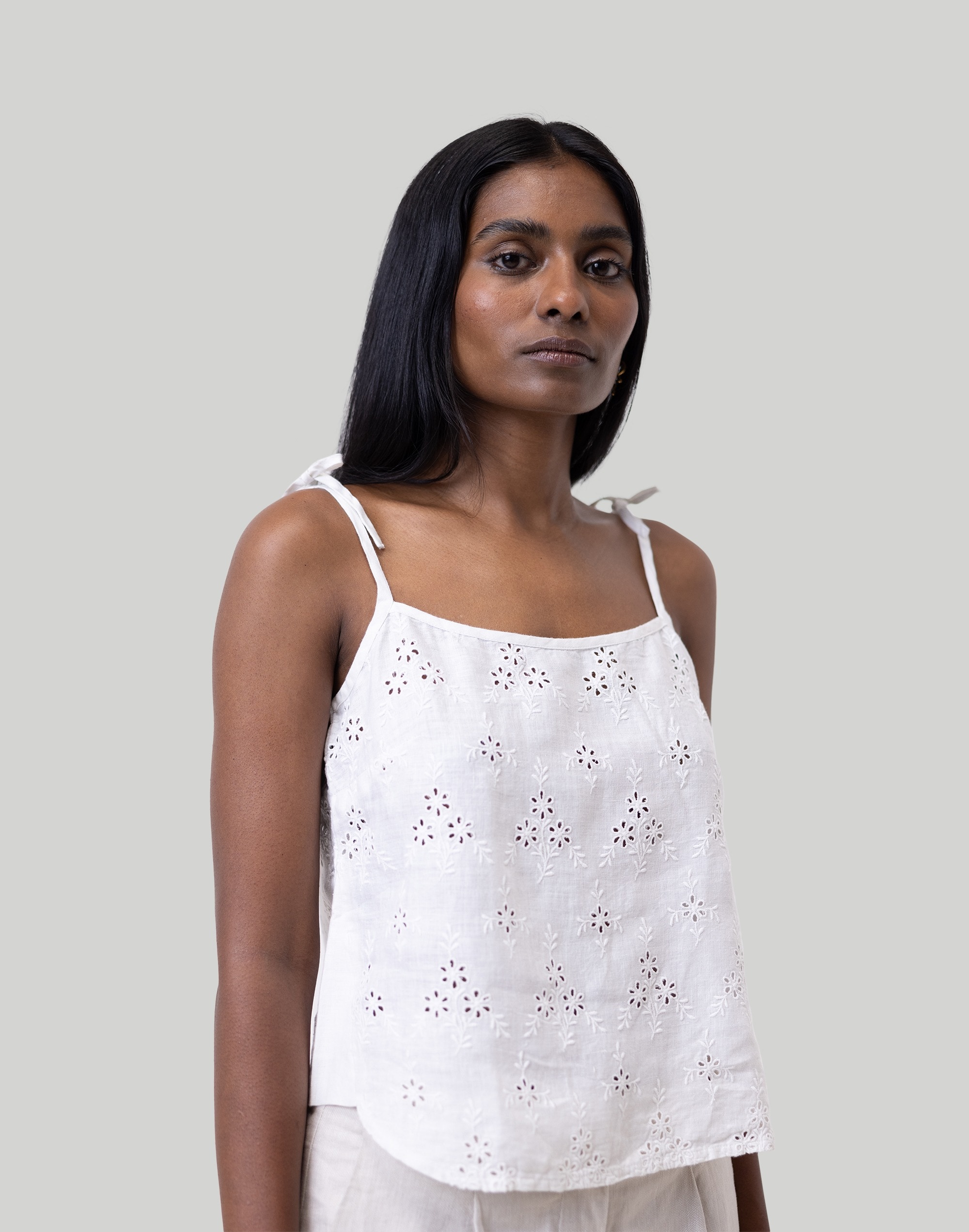 reistor embroidered crop camisole