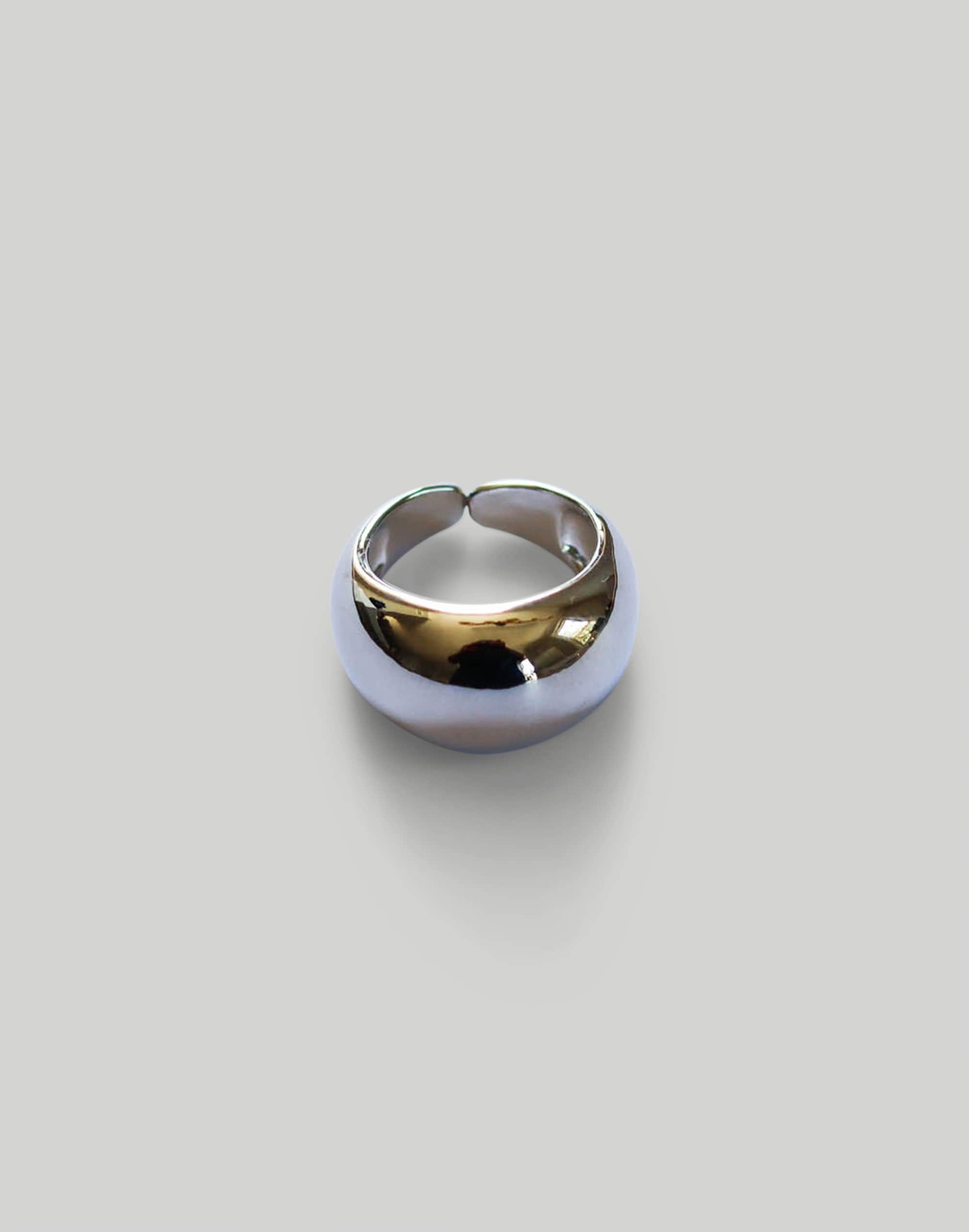 Abcrete & Co. The Adjustable Bold Dome Ring - Silver