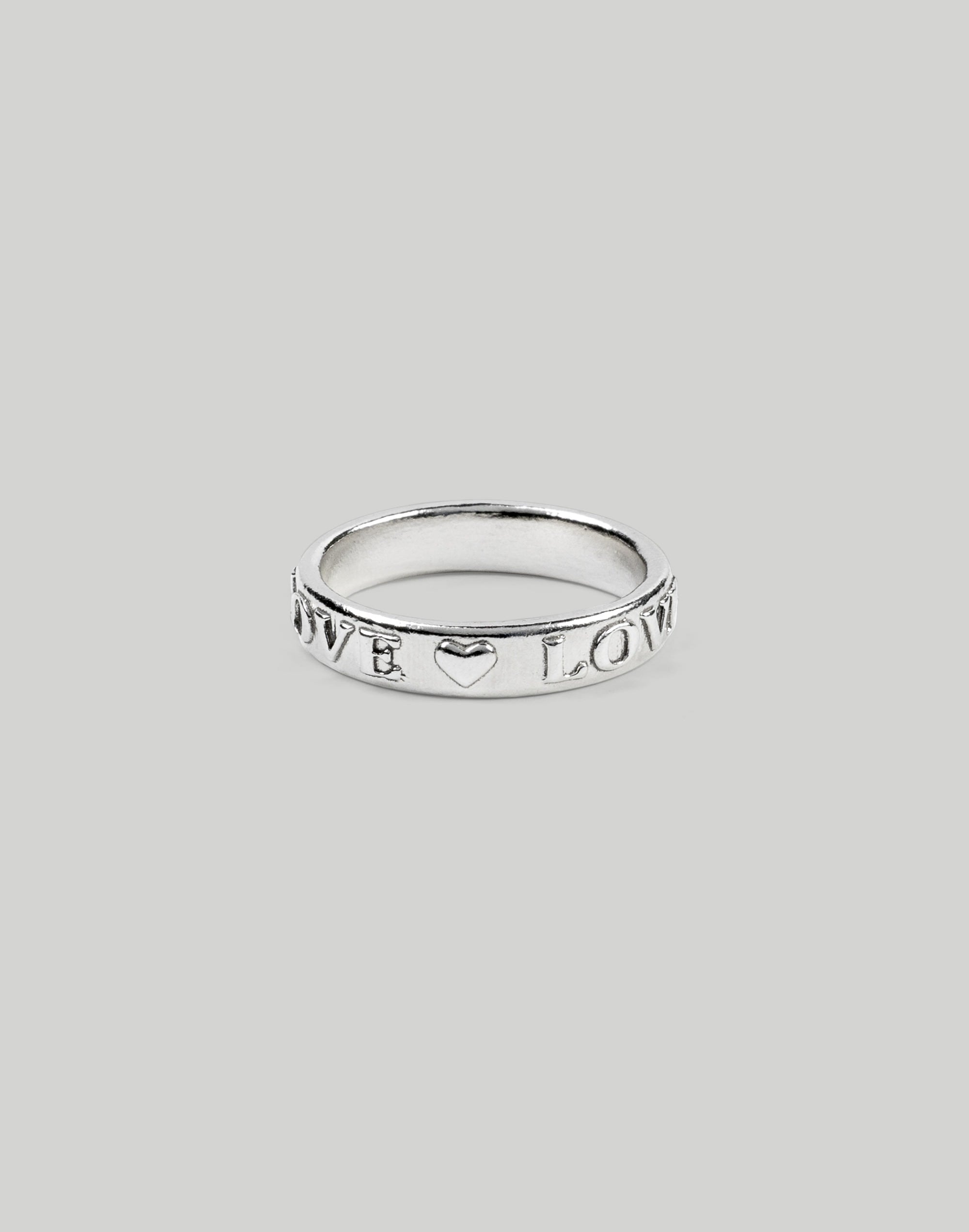 Iris 1956 Jewelry Silver Love Band Ring