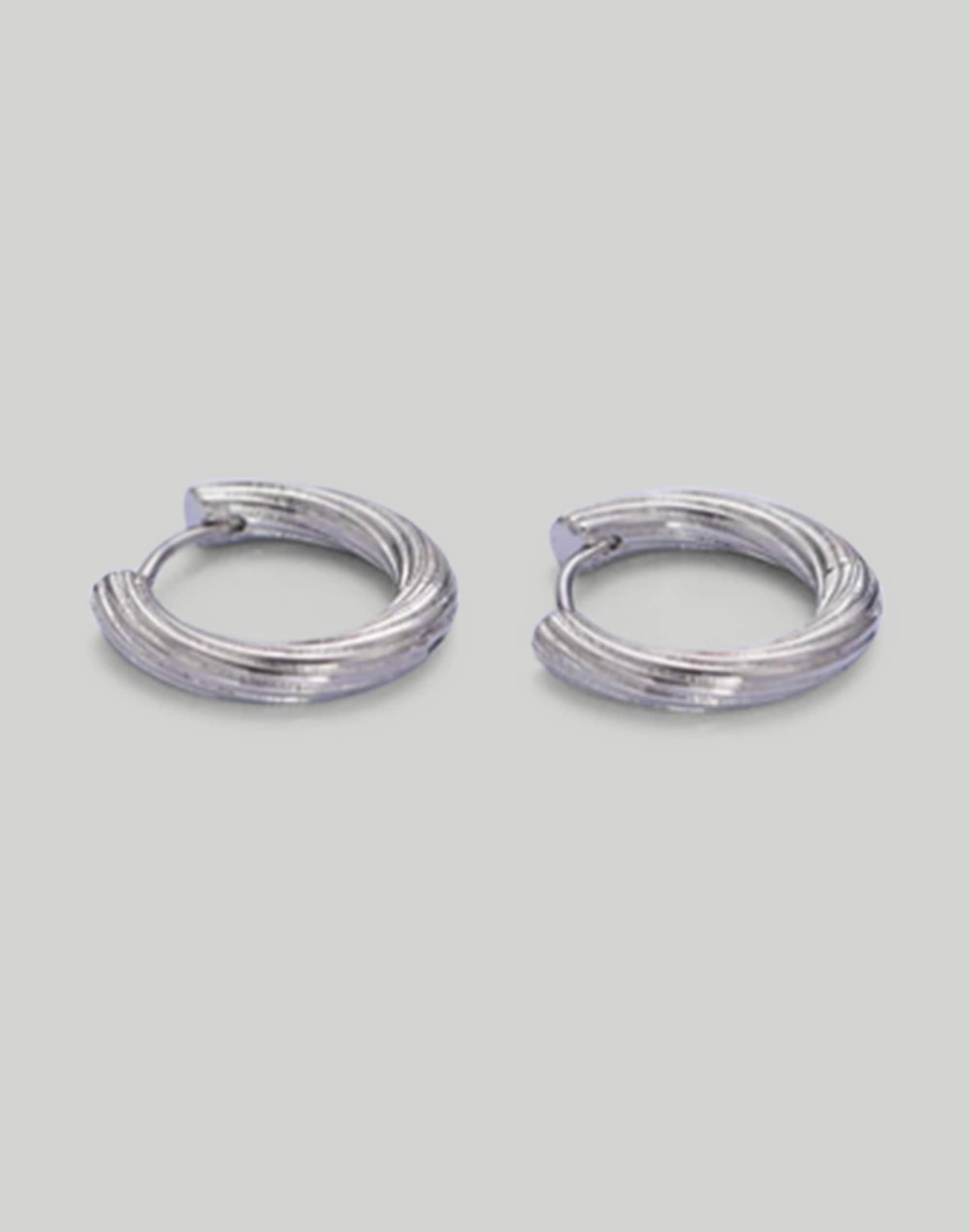 Abcrete & Co. The Silver Lining Huggie Earrings