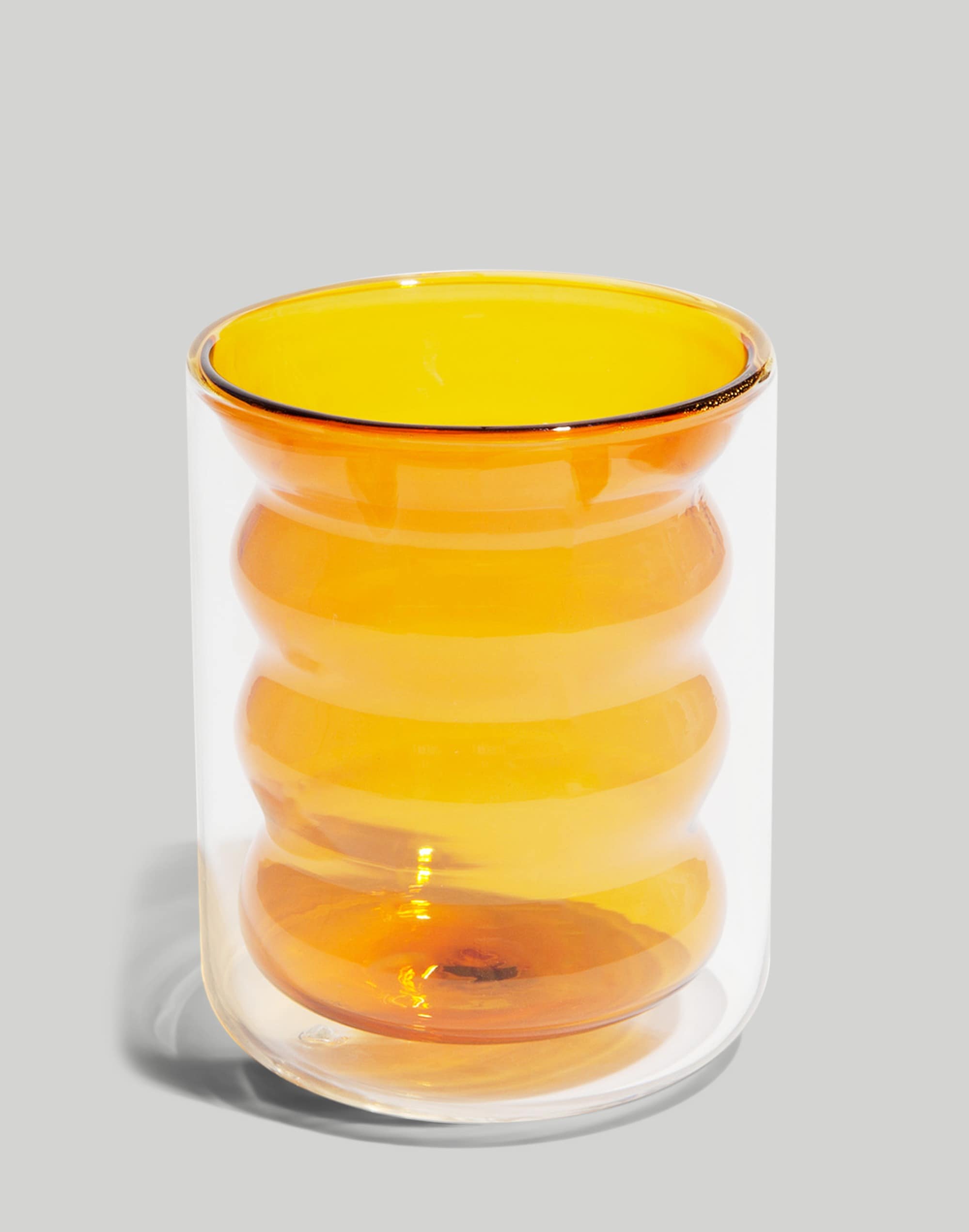 Poketo Double Wall Groovy Cup: Amber