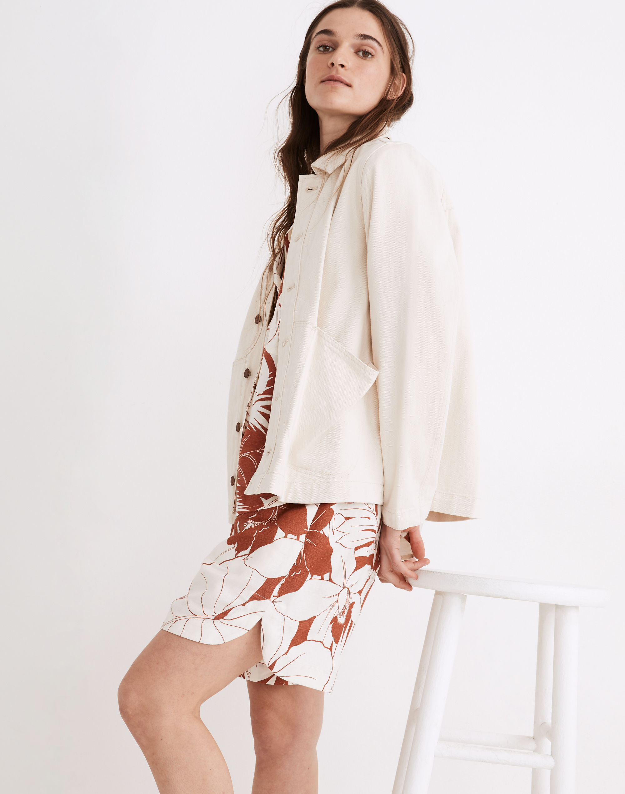 Denim Swing Chore Jacket in Vintage Canvas Wash