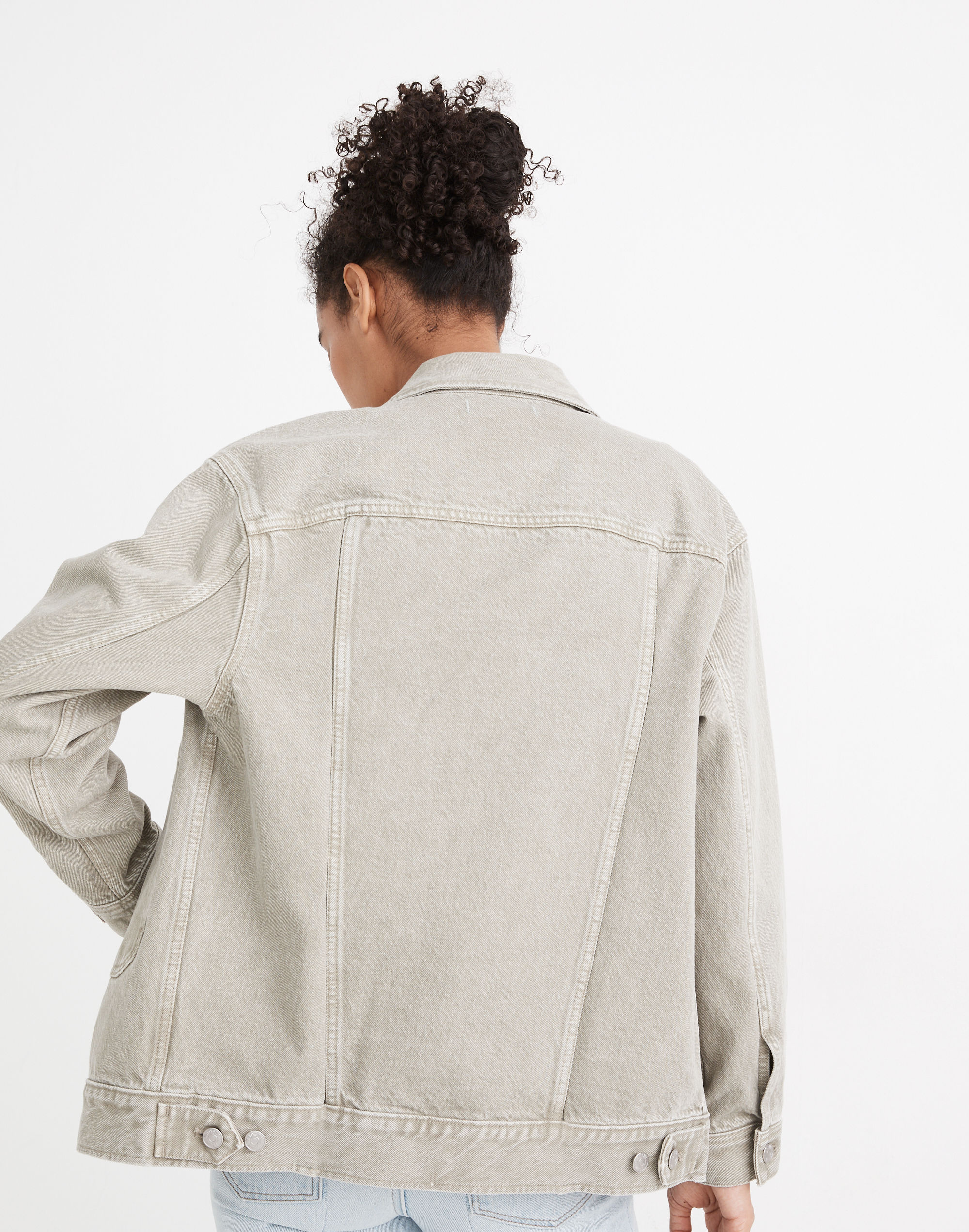 Garment-Dyed Denim Patch Pocket Trucker Jacket