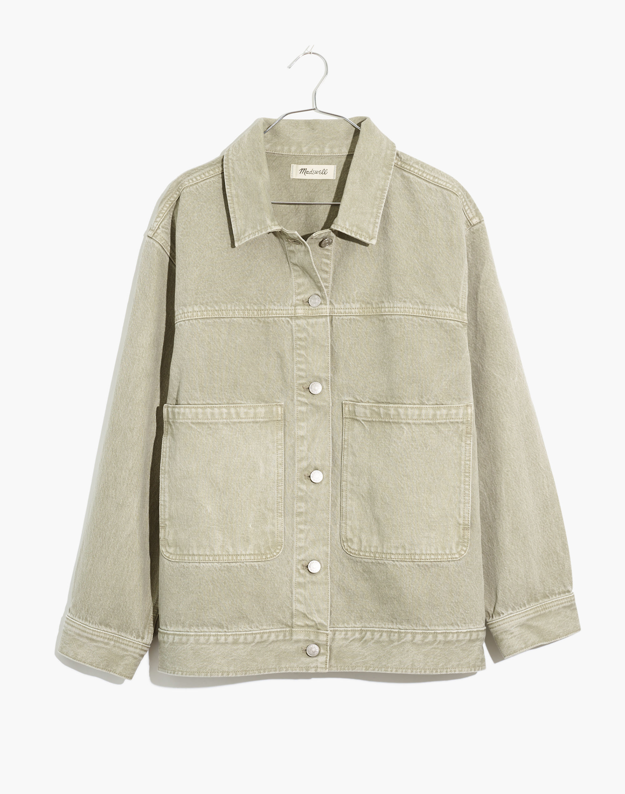 Garment-Dyed Denim Patch Pocket Trucker Jacket