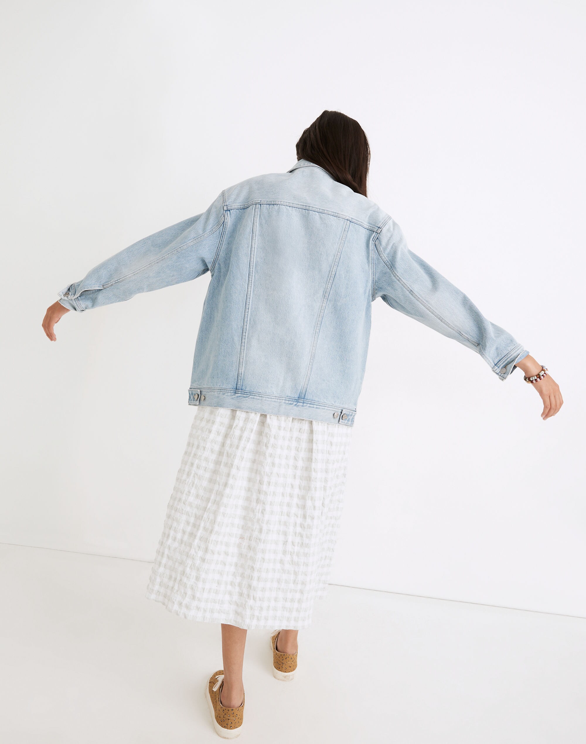 The Oversized Trucker Jean Jacket in Whitmore Wash