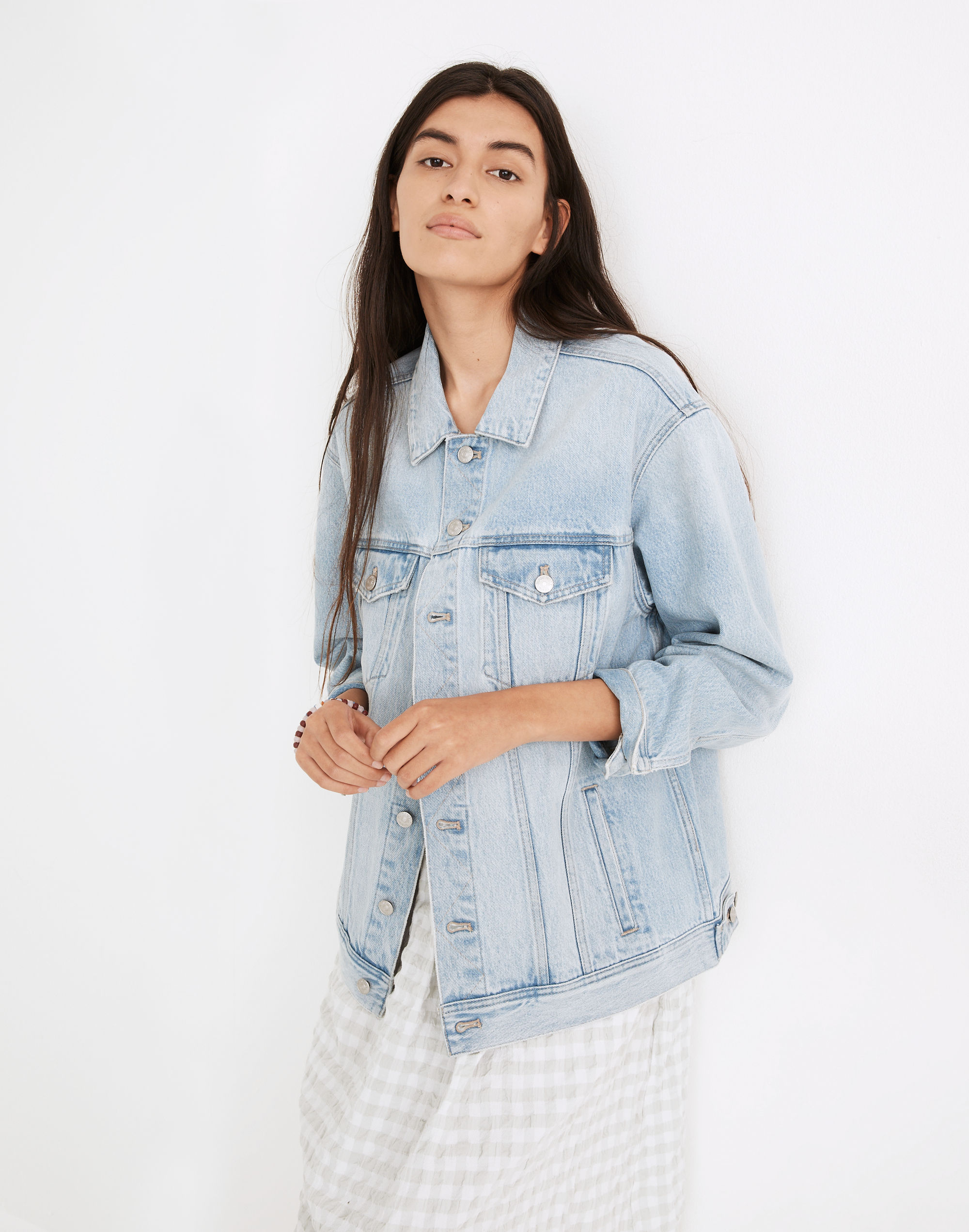 The Oversized Trucker Jean Jacket in Whitmore Wash