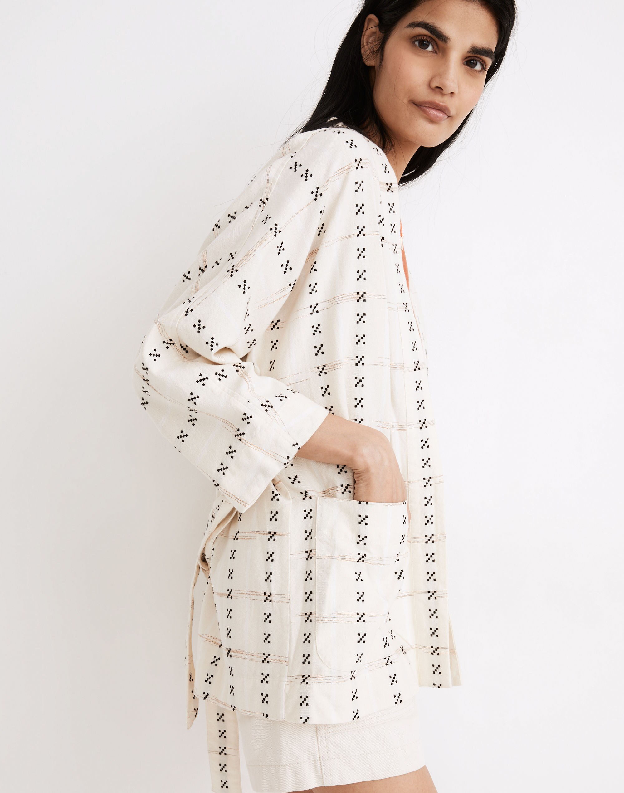 Jacquard Wrap Jacket