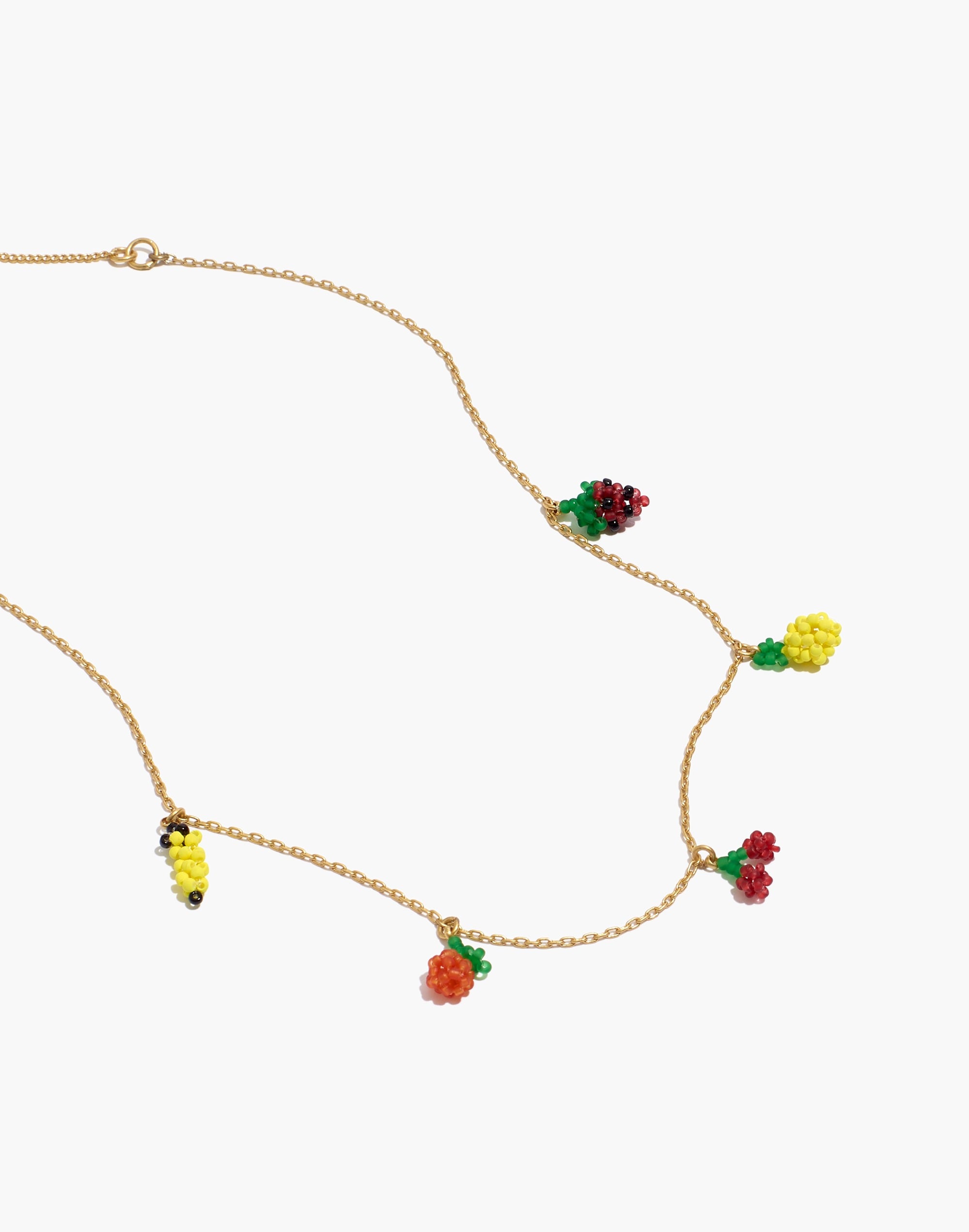 Beaded Fruit Chain Necklace