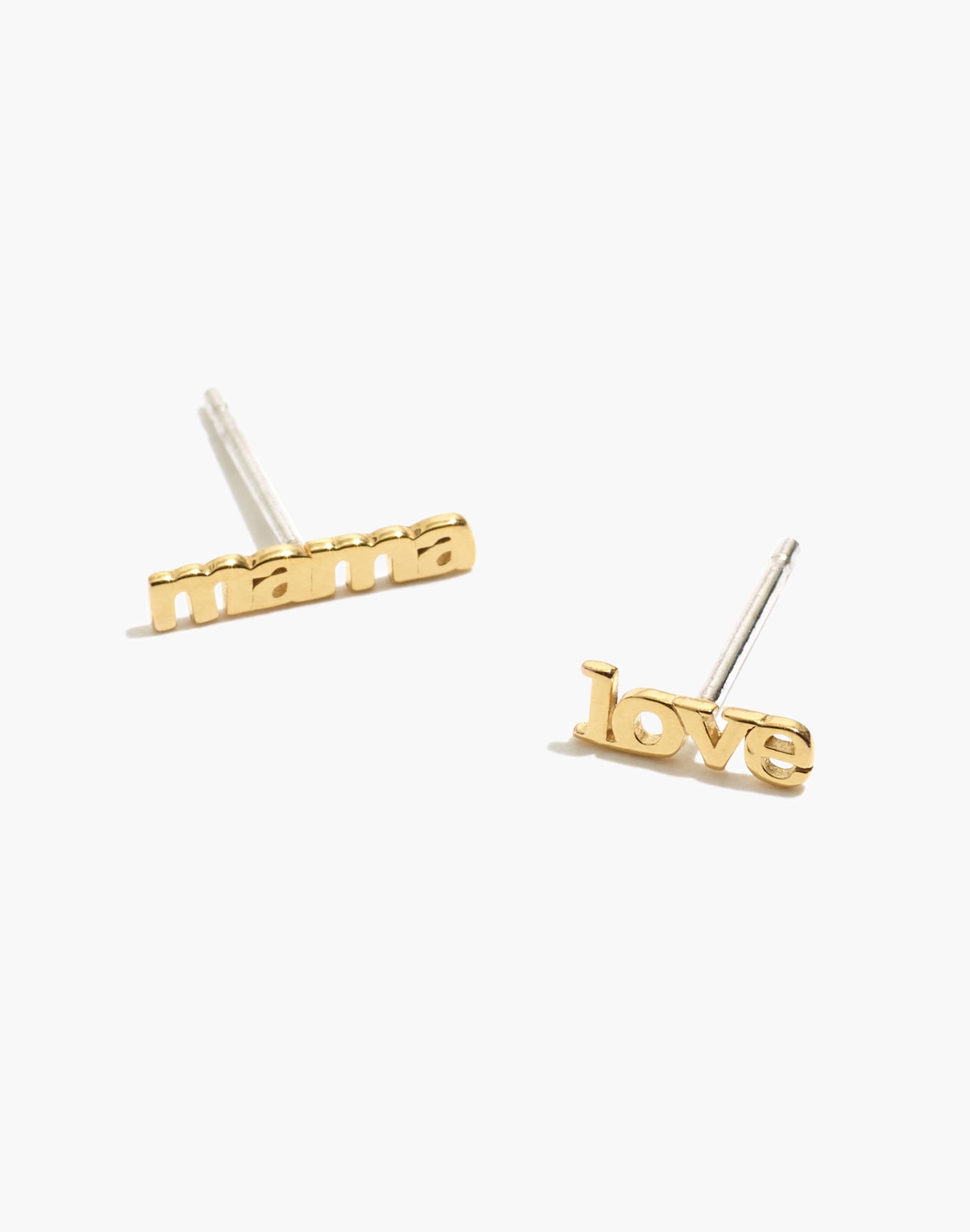 Delicate Collection Demi-Fine 14k Plated Mismatch Mama Stud Earrings