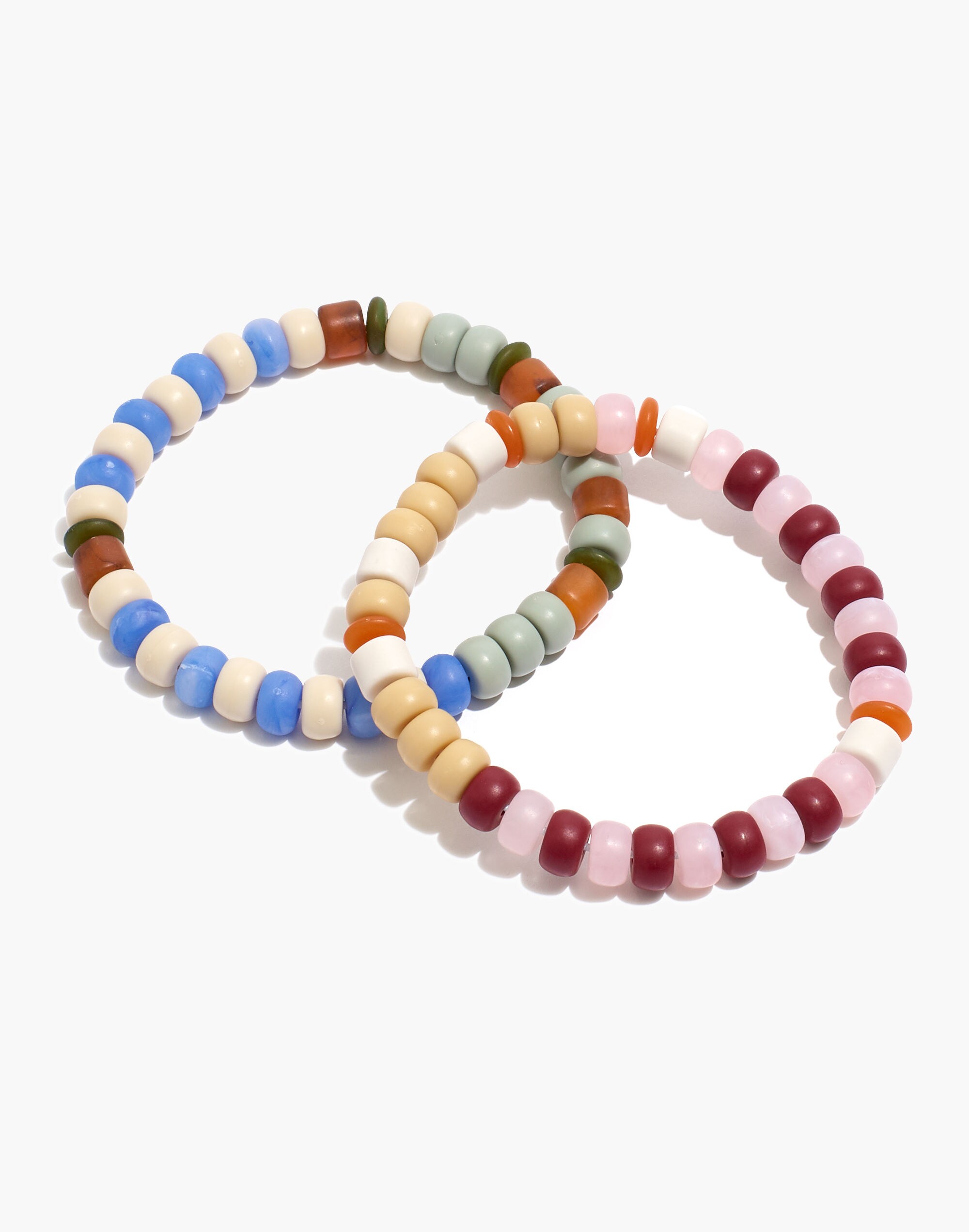 Two-Pack Matte Beaded Stretch Bracelet Set