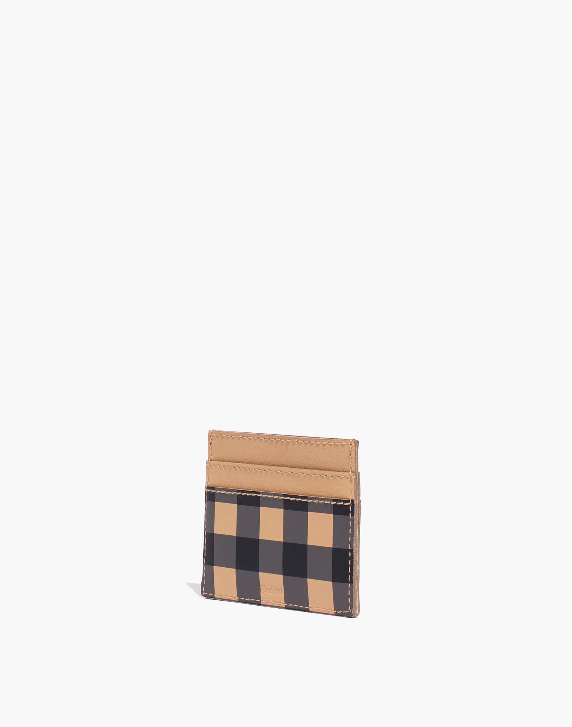 The Leather Card Case: Gingham Edition
