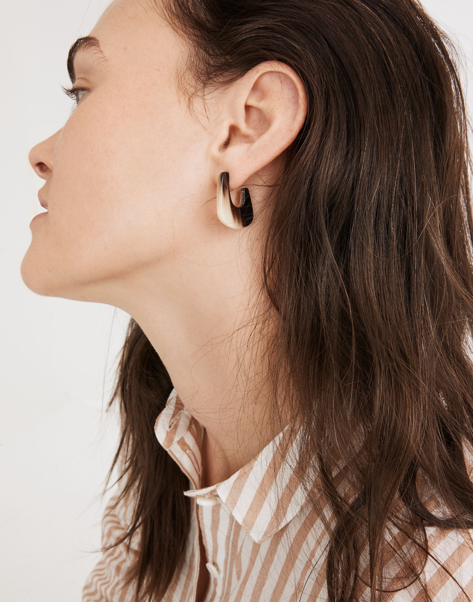 To The Market Upcycled Horn Hoop Earrings