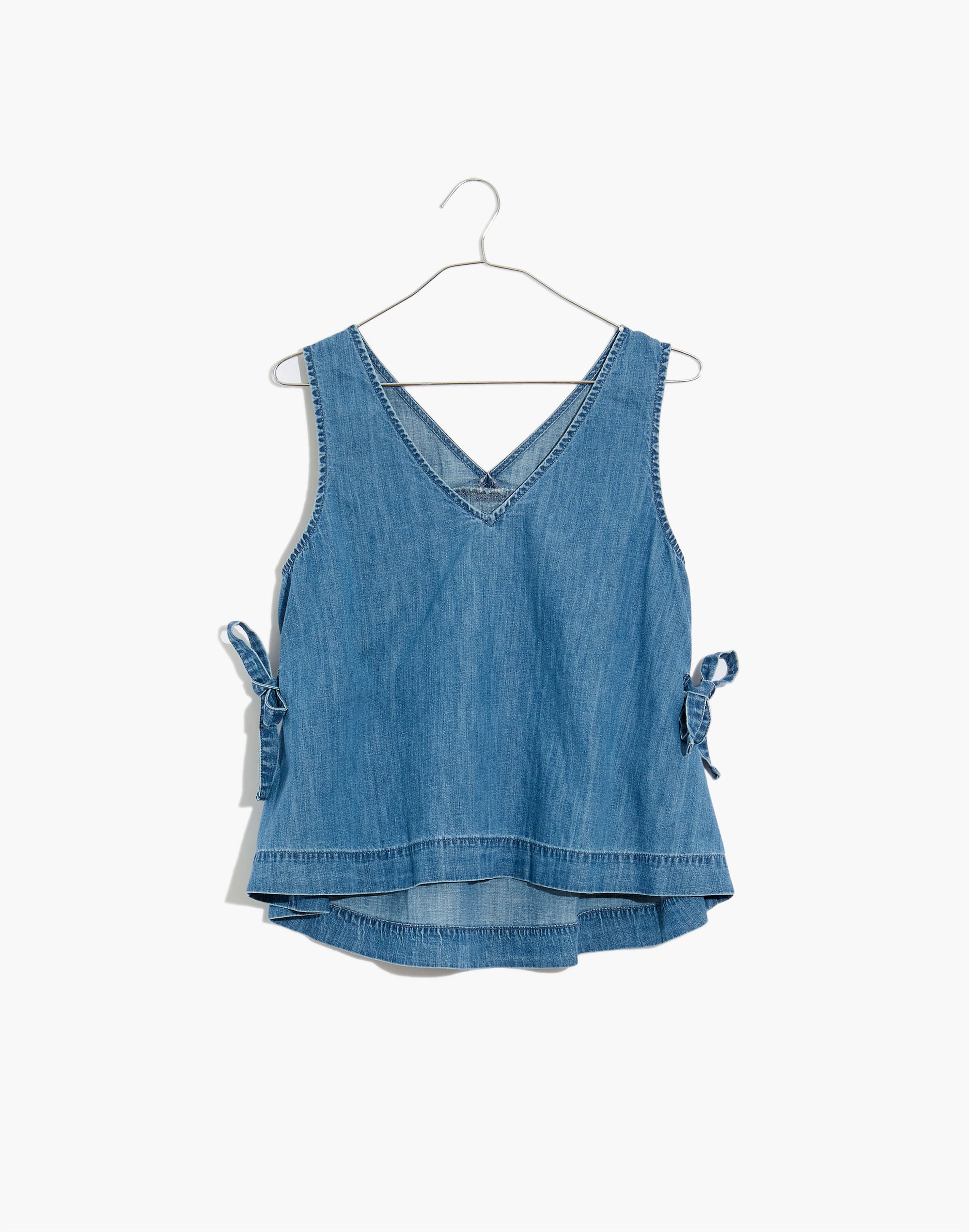 Denim Side-Tie Tank Top