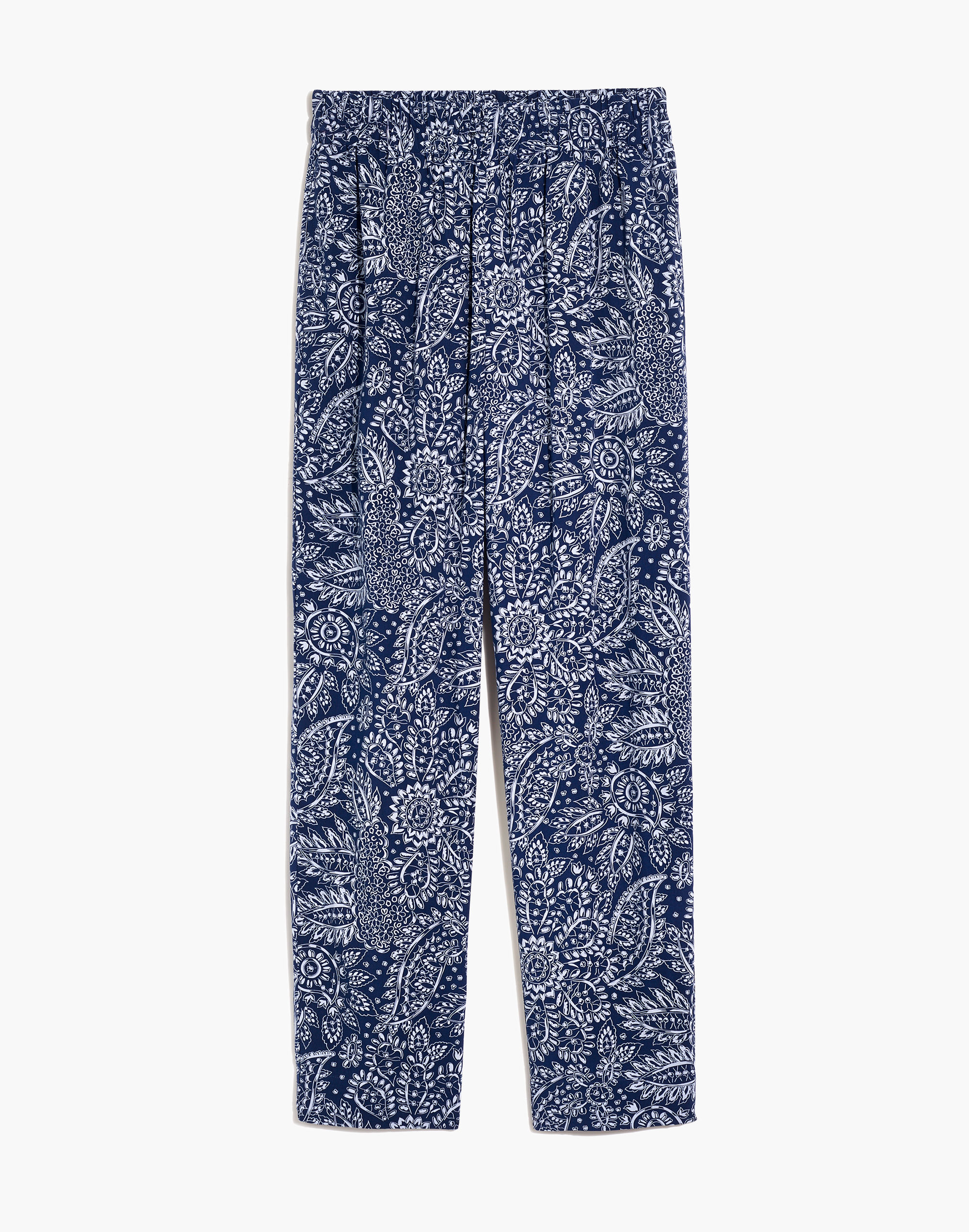 Tapered Huston Pull-On Crop Pants in Paisley Garden
