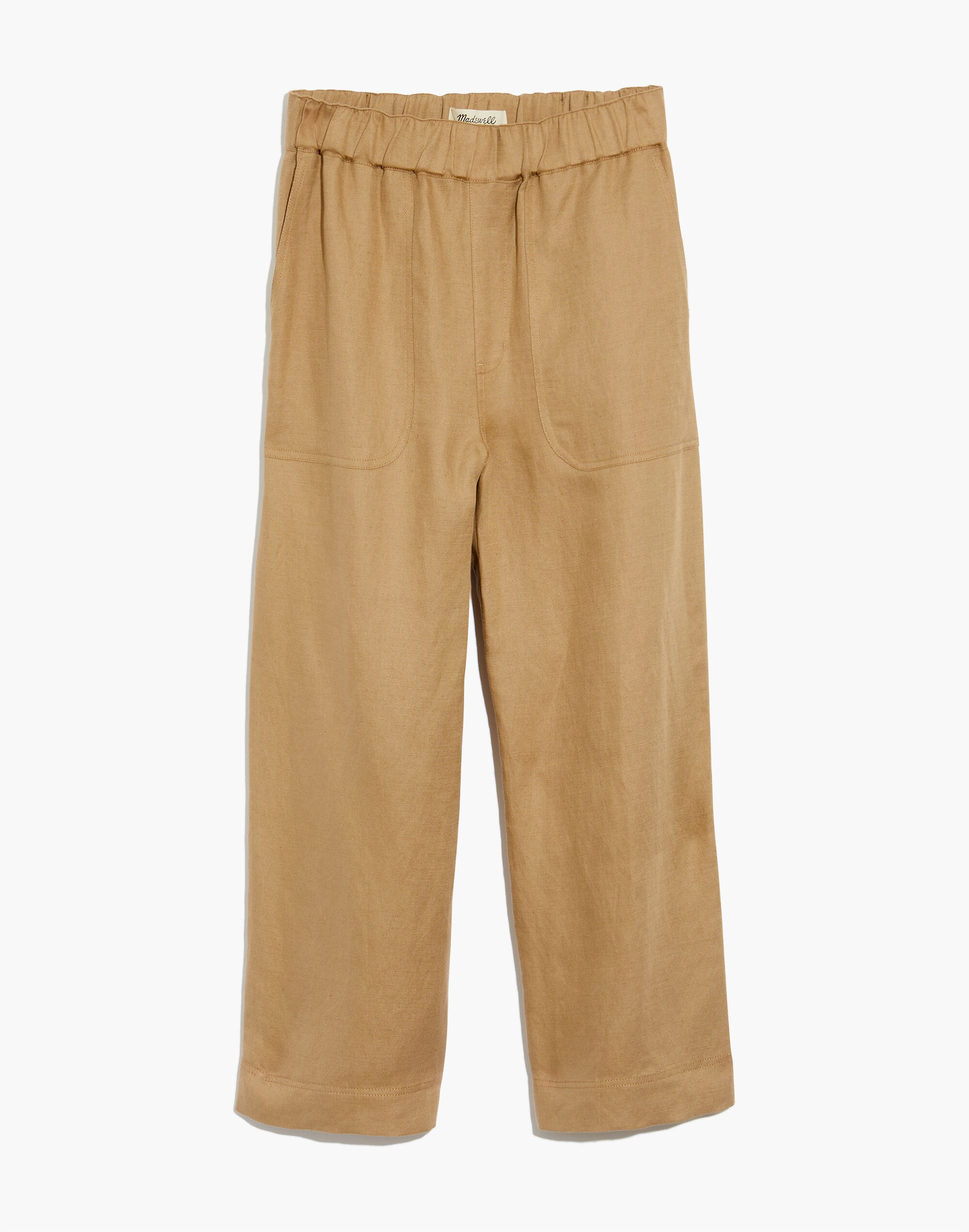 Linen-Blend Huston Pull-On Crop Pants