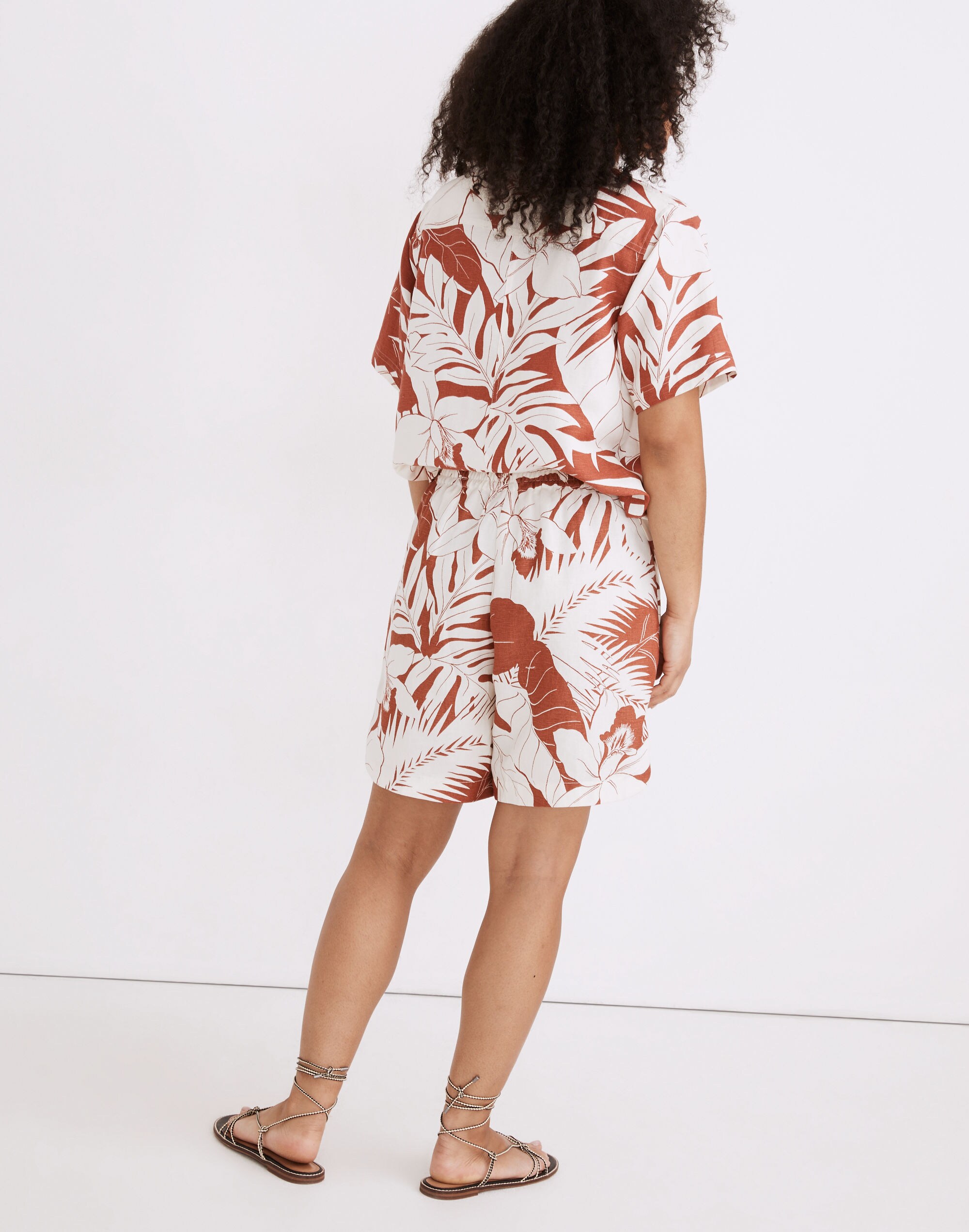 Pull-On Bermuda Shorts in Tropical Vacation