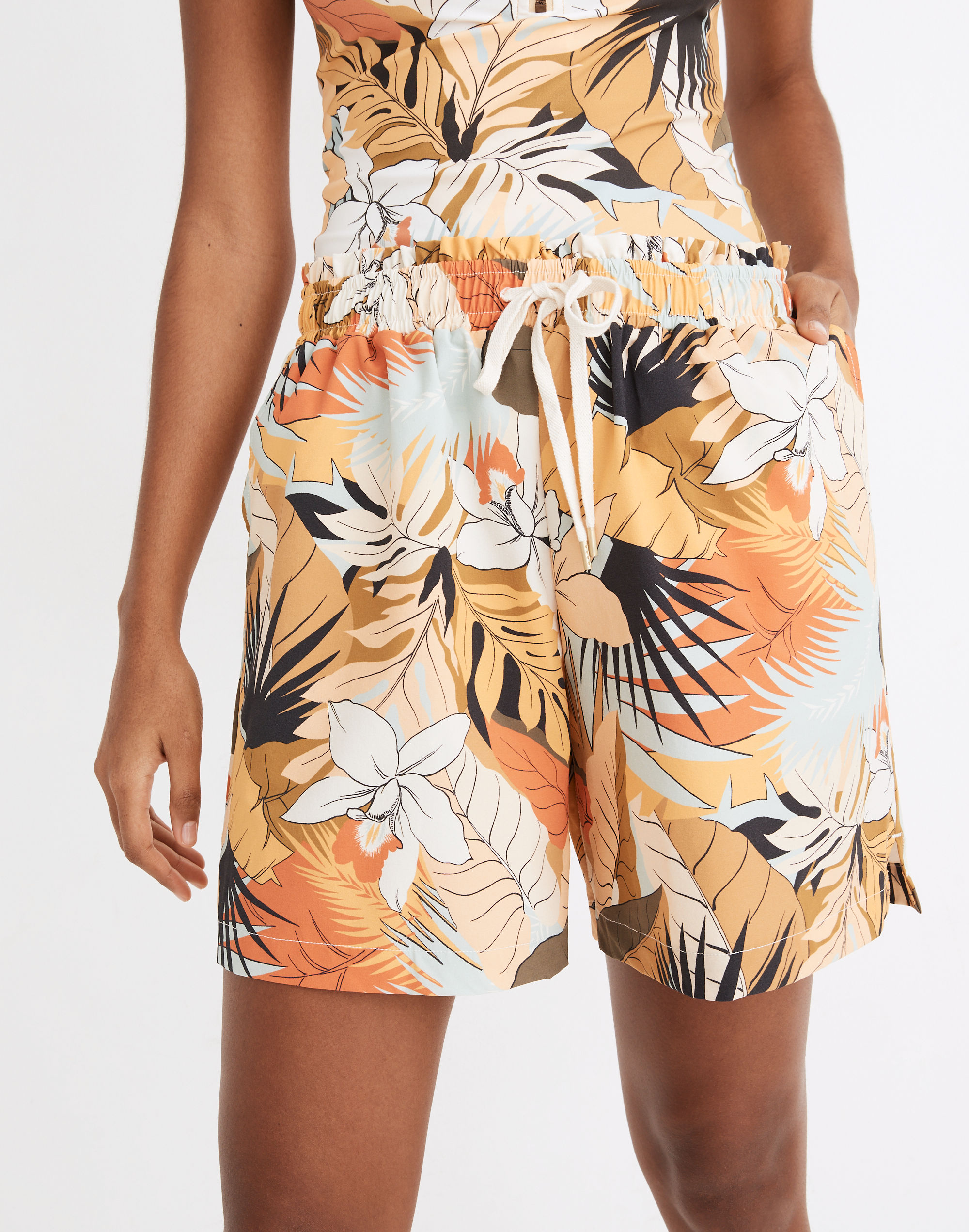 Madewell Second Wave Board Shorts in Tropical Vacation