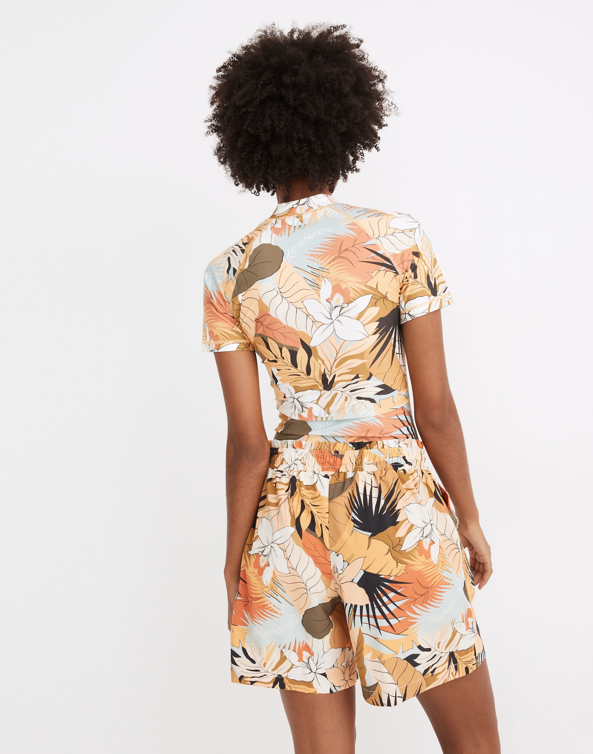 Madewell Second Wave Board Shorts in Tropical Vacation