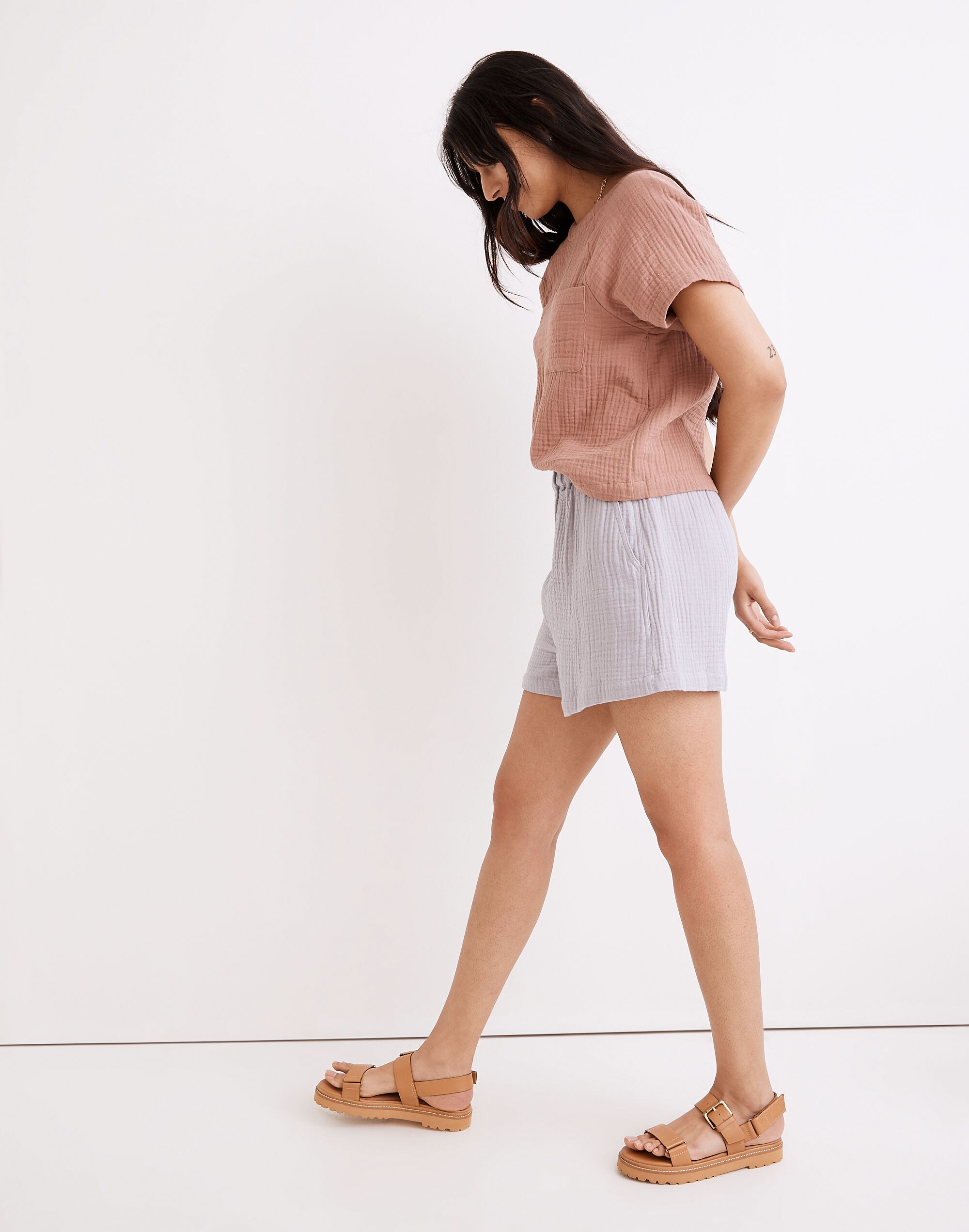 Easy Pull-On Shorts in Lightspun