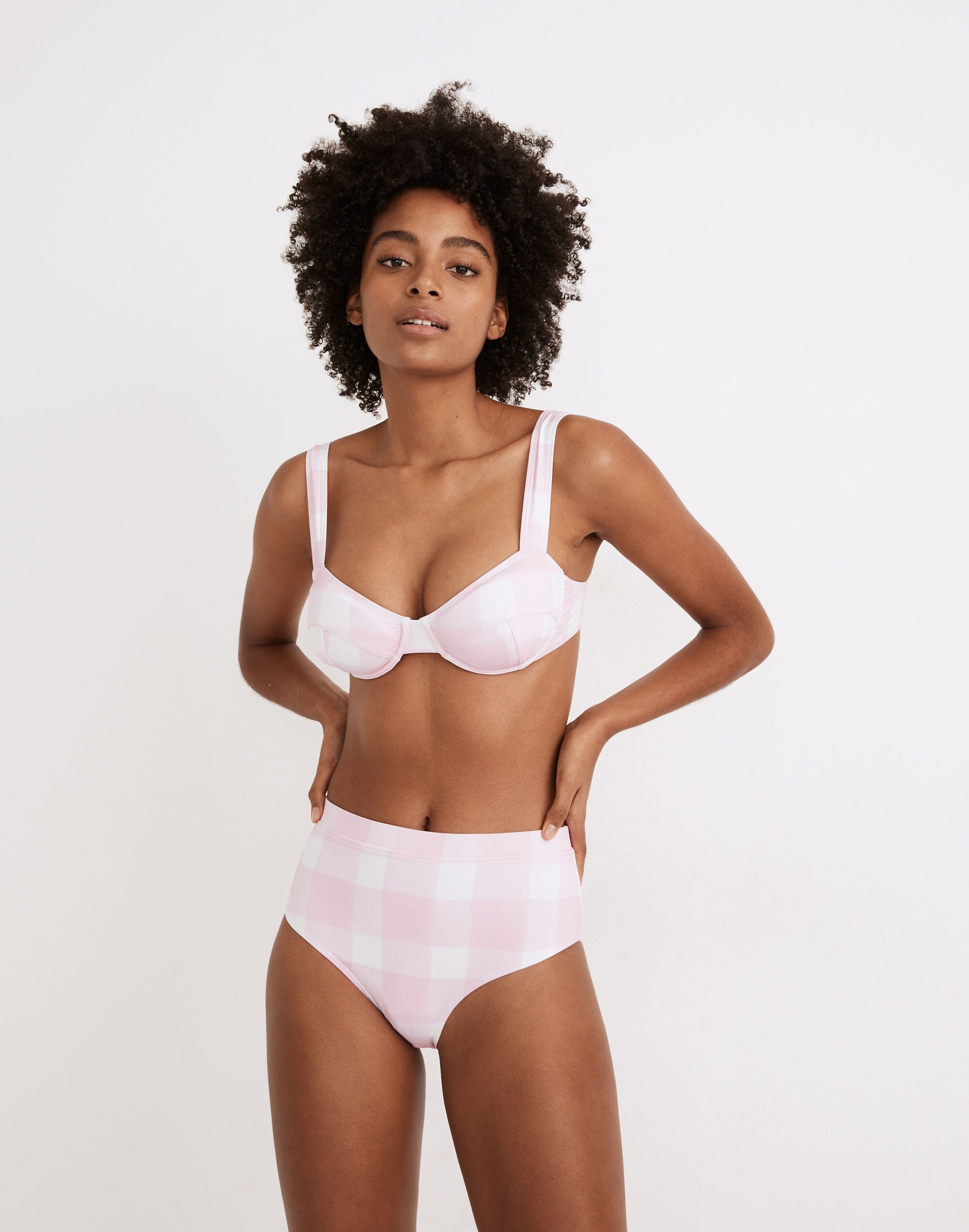 Solid &amp; Striped&reg; Lilo High-Waist Bikini Bottom in Painted Gingham