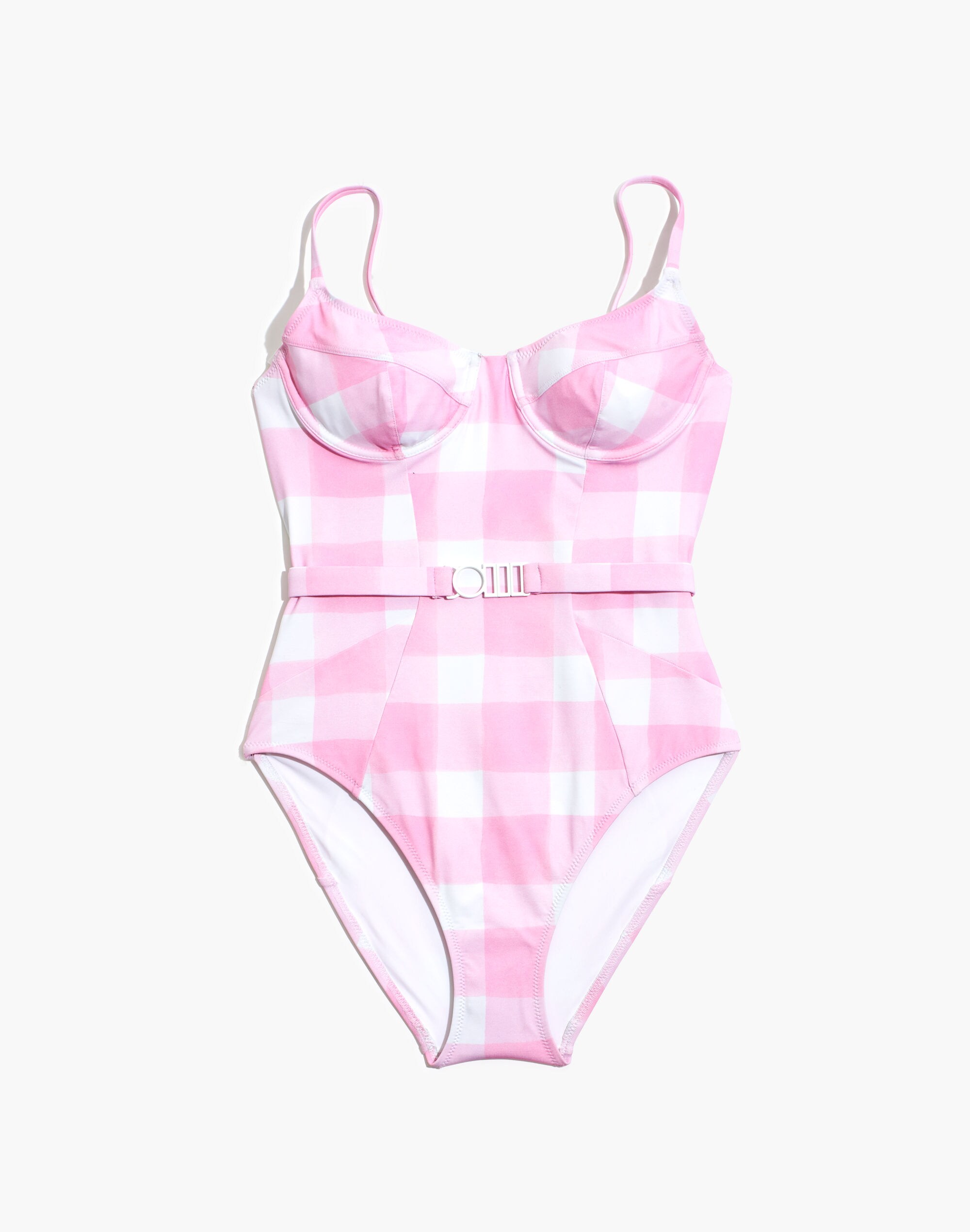 Solid &amp; Striped&reg; Spencer Belted One-Piece Swimsuit in Painted Gingham