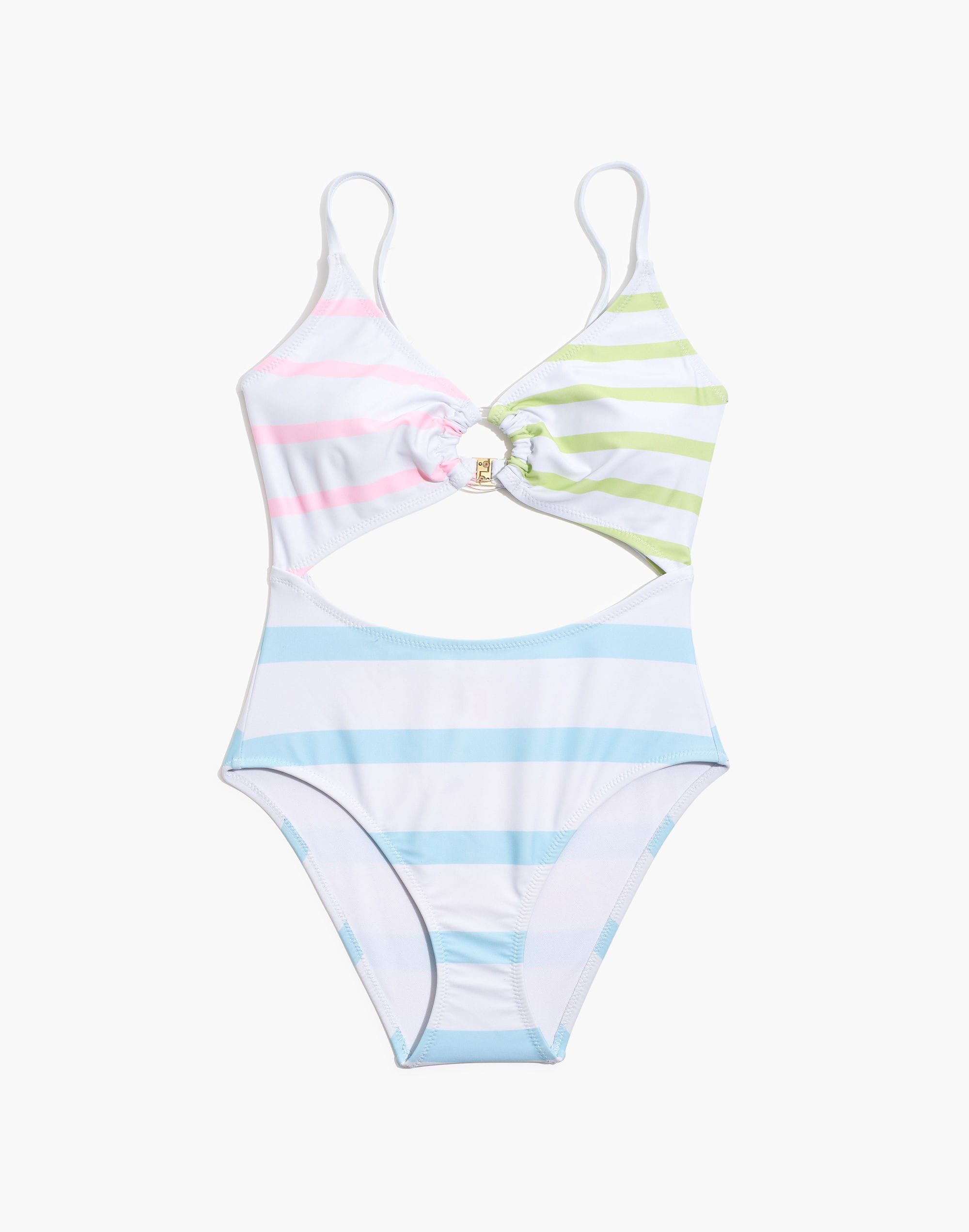 Solid & Striped® Esme Cutout One-Piece Swimsuit in Colorblock Stripe
