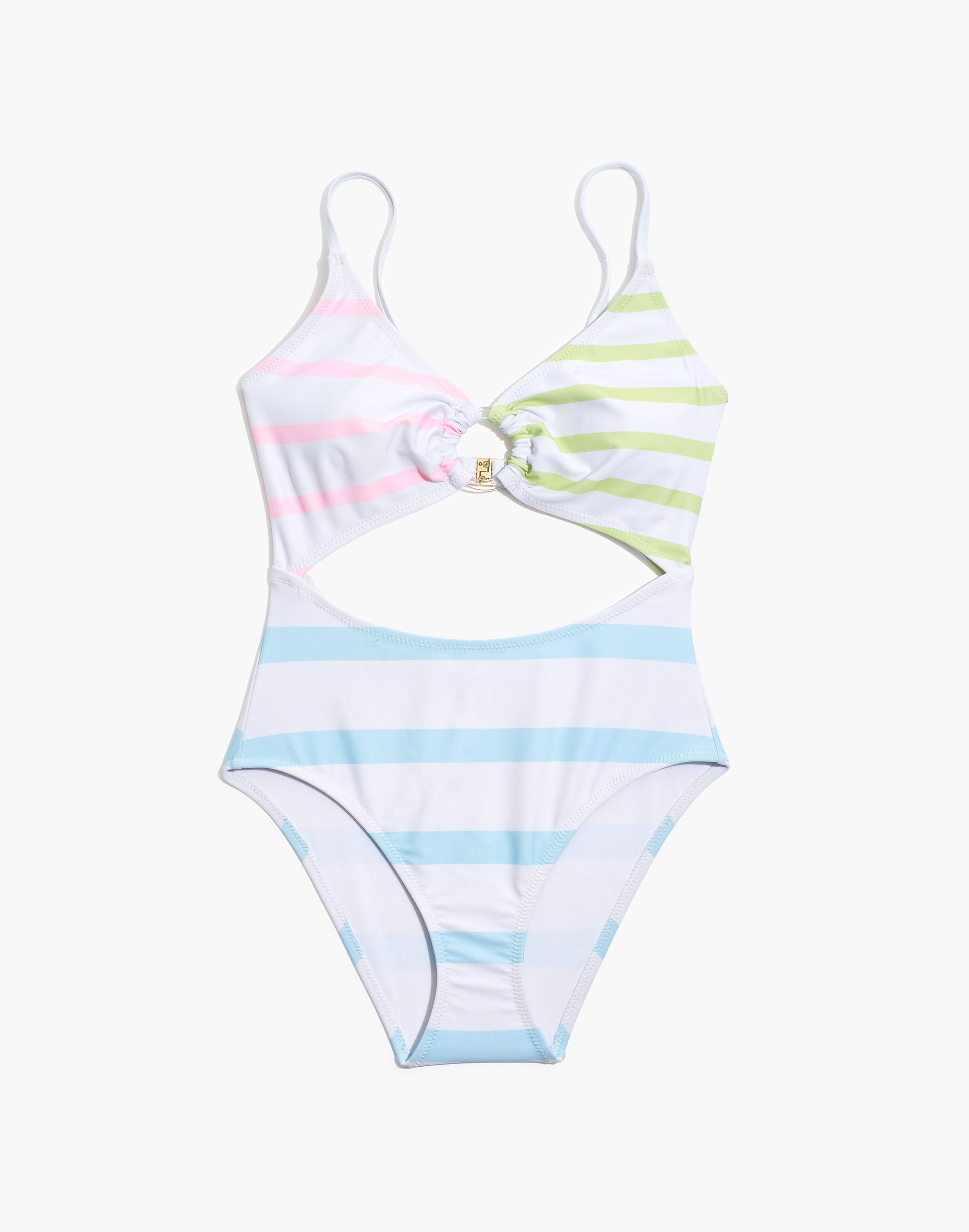 Solid &amp; Striped&reg; Esme Cutout One-Piece Swimsuit in Colorblock Stripe