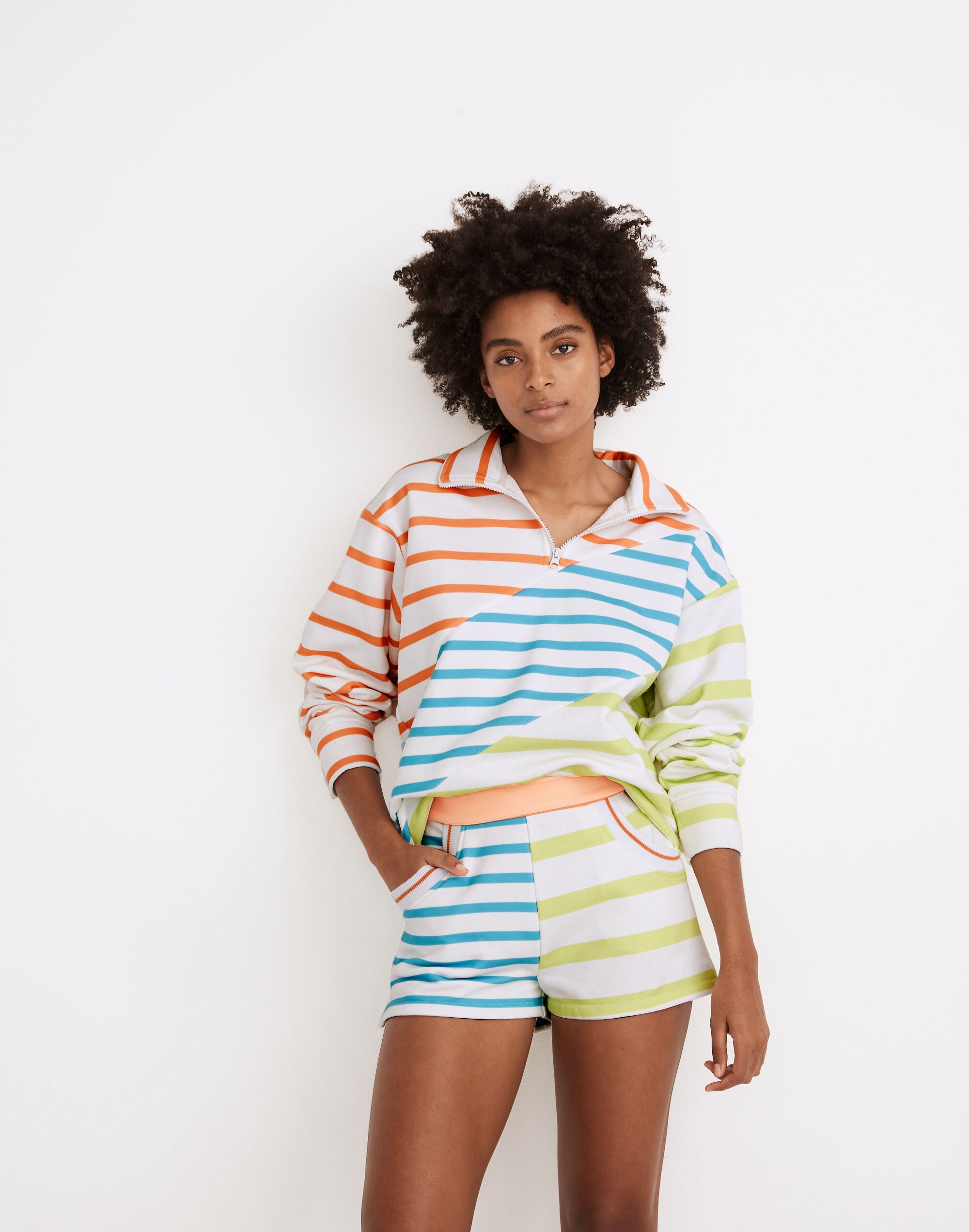 Solid &amp; Striped&reg; Sophie Sweatshorts in Colorblock Stripe